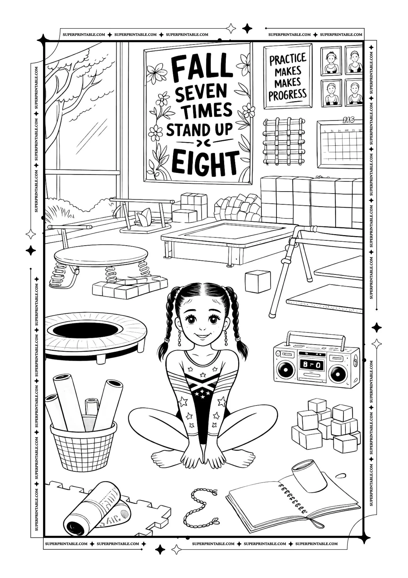 Gymnastic Coloring Pages 3