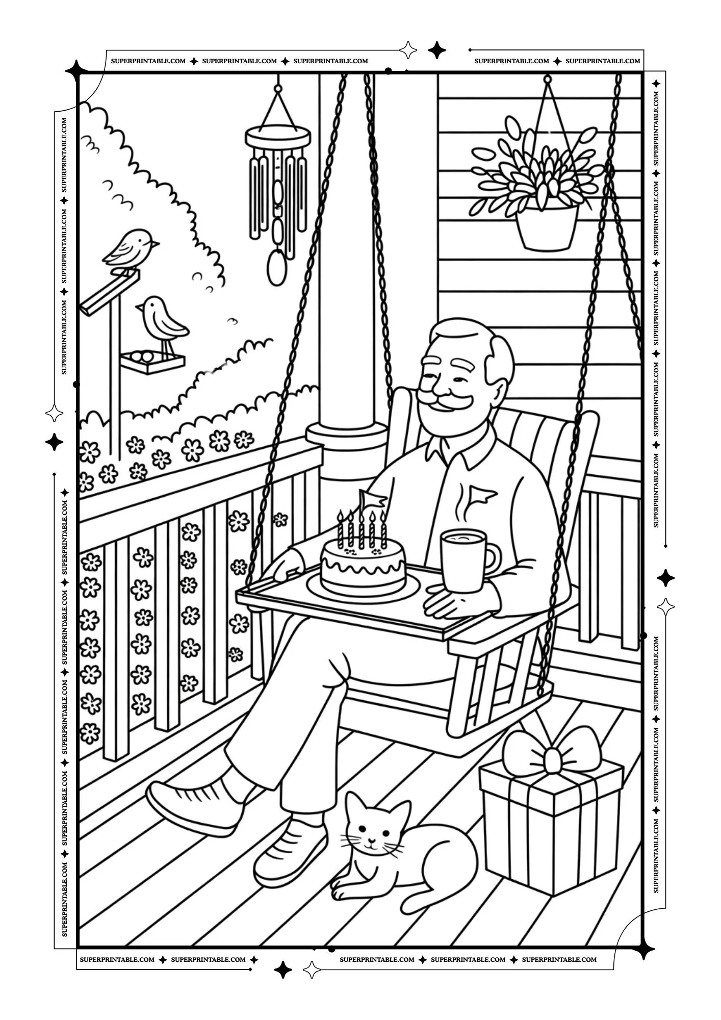 Happy Birthday Grandpa Coloring Pages 5