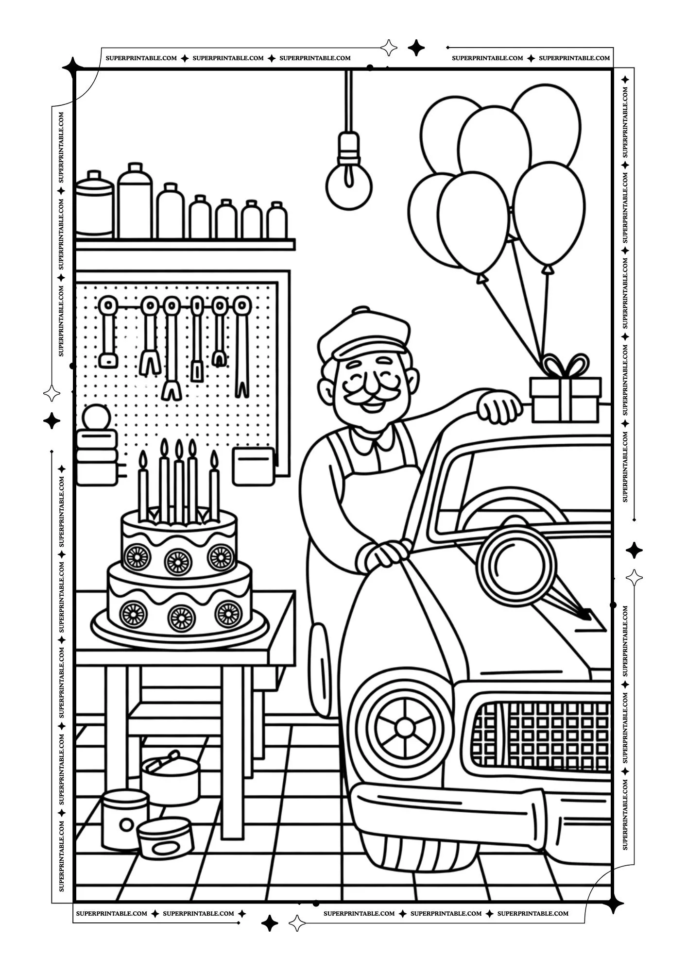 Happy Birthday Grandpa Coloring Pages 6