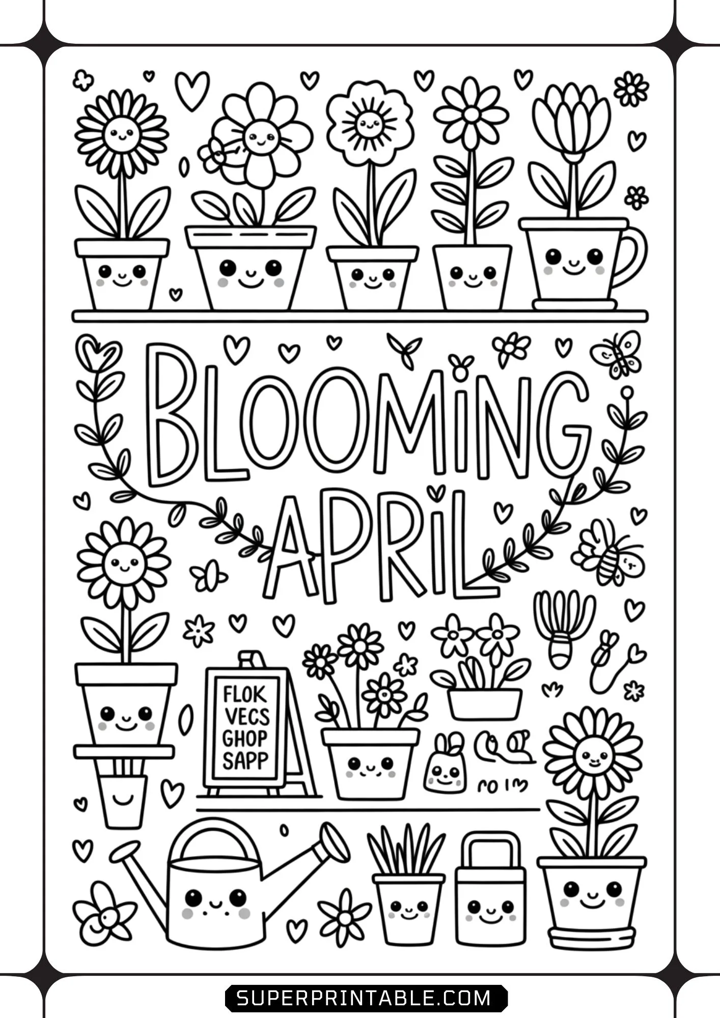 Hello April Coloring Pages 1