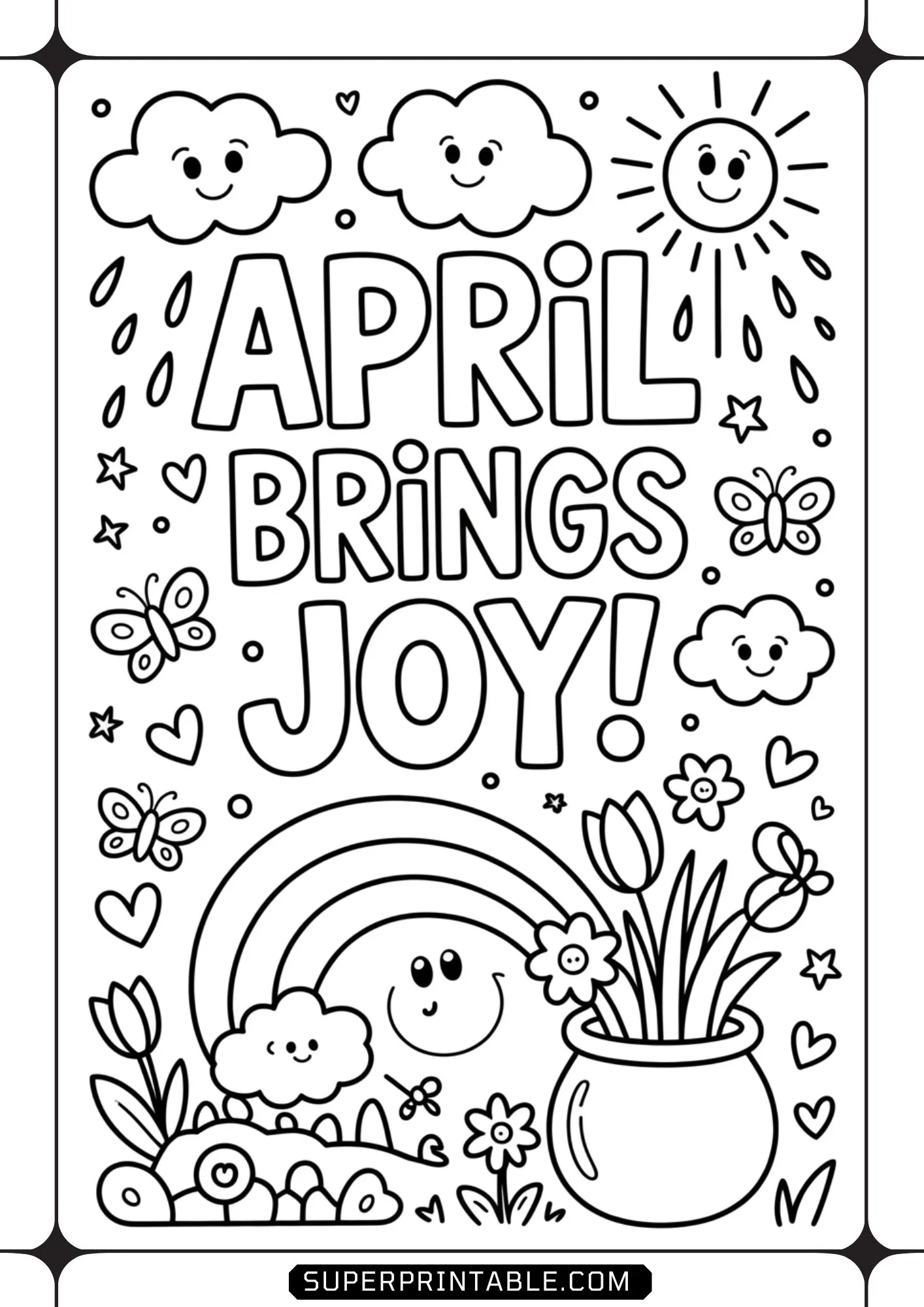 Hello April Coloring Pages 5