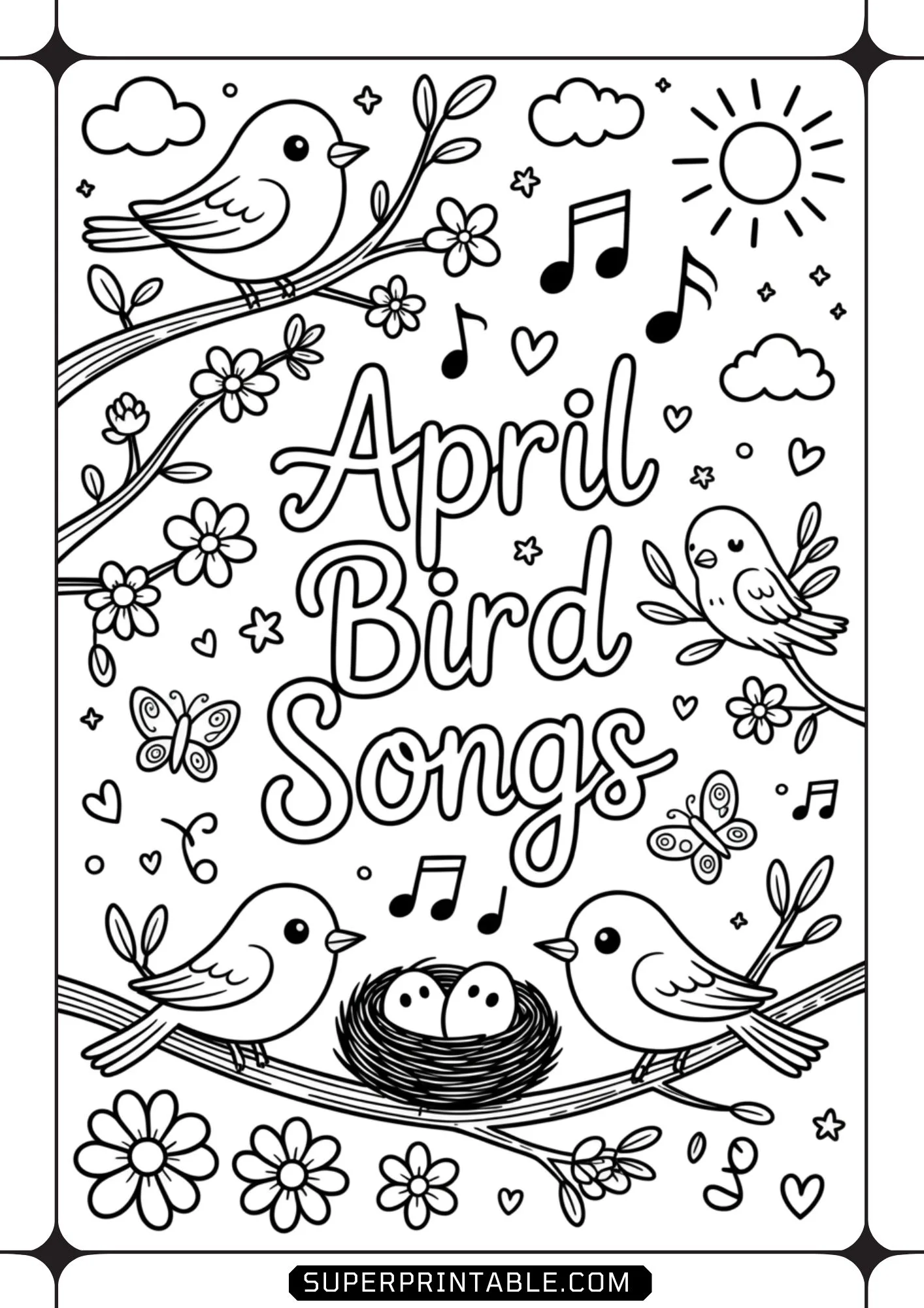 Hello April Coloring Pages 7
