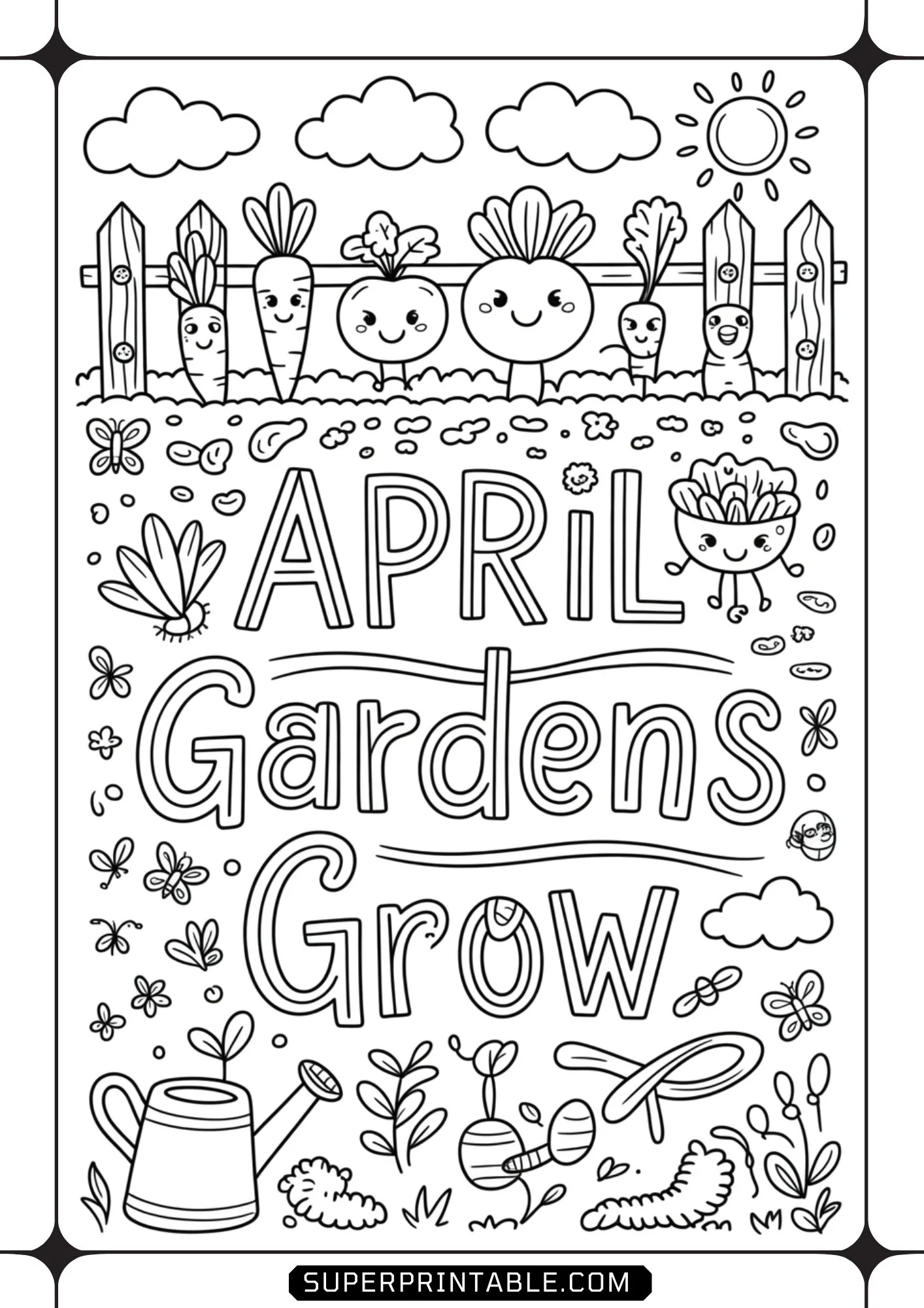 Hello April Coloring Pages 8