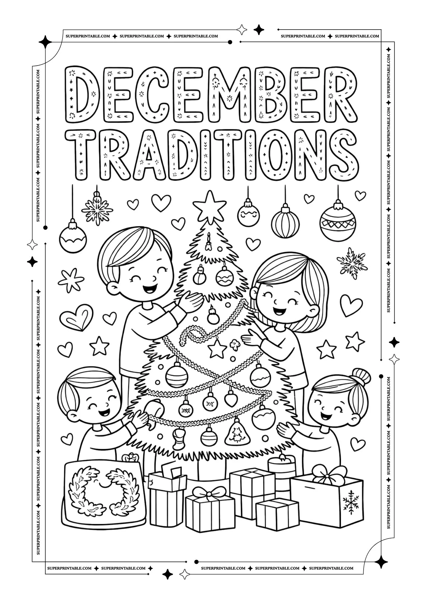 Hello December Coloring Pages 03
