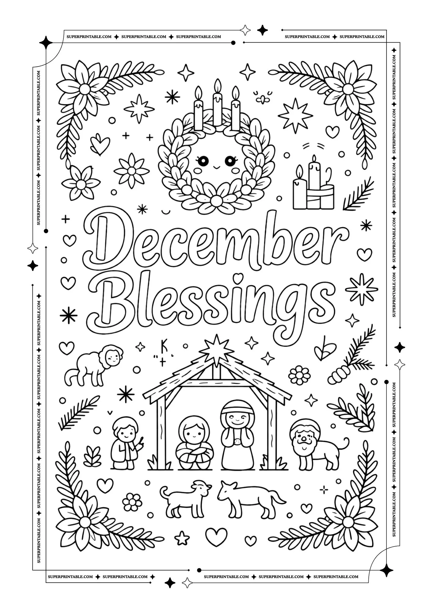 Hello December Coloring Pages 04