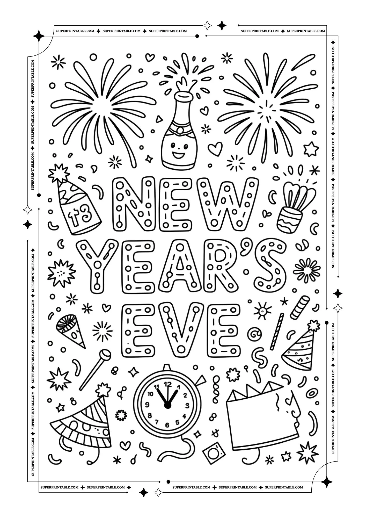 Hello December Coloring Pages 08