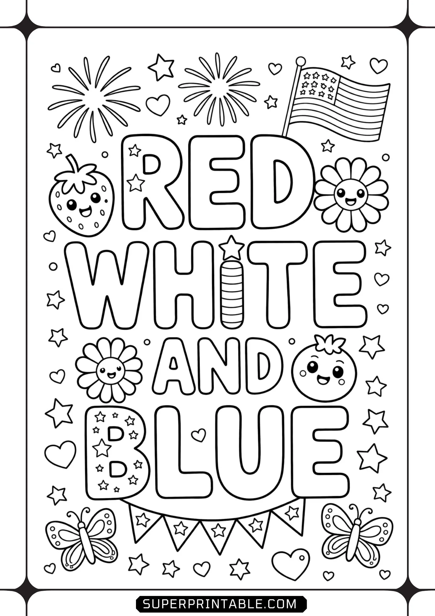 Hello July Coloring Pages 01