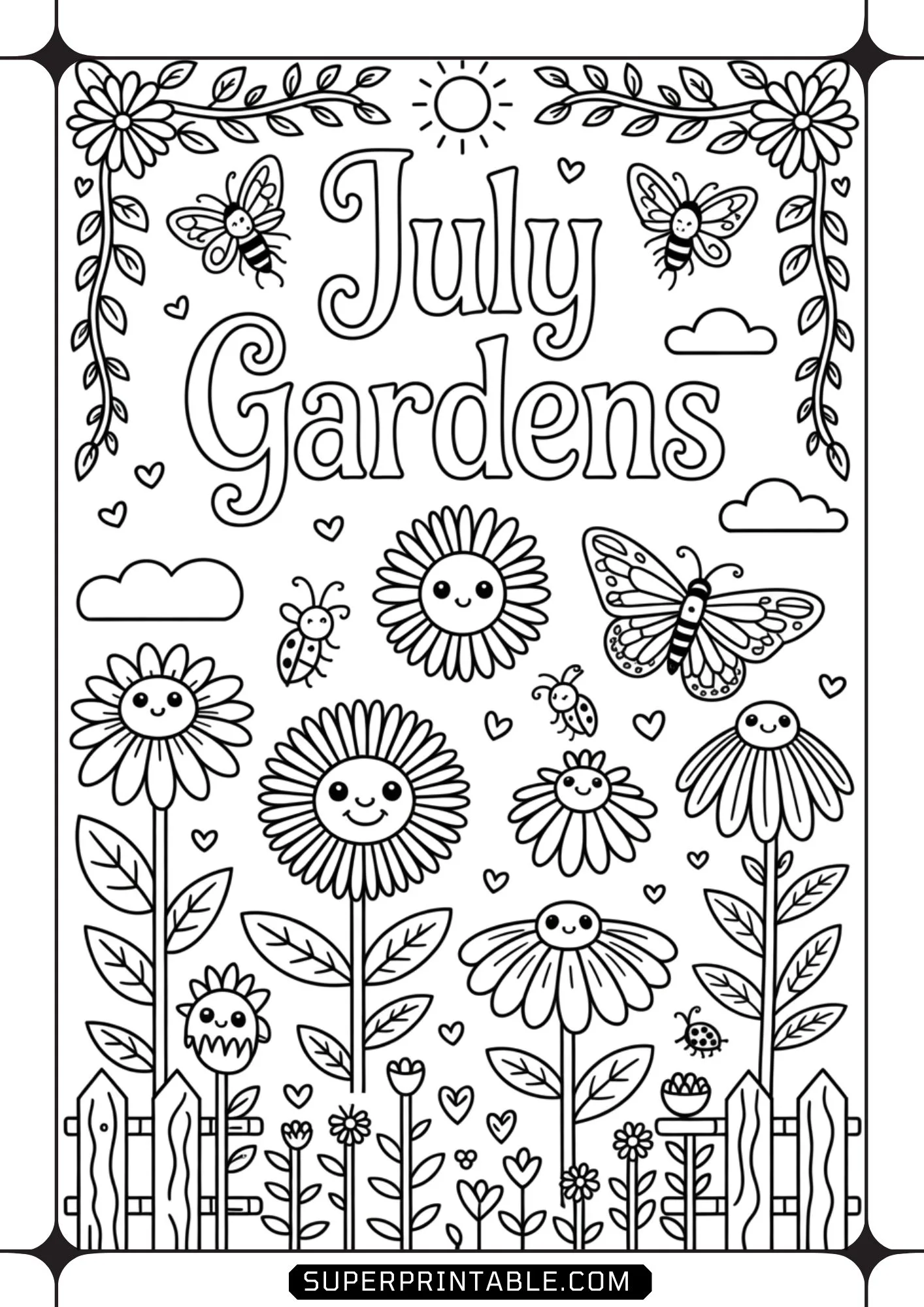 Hello July Coloring Pages 10