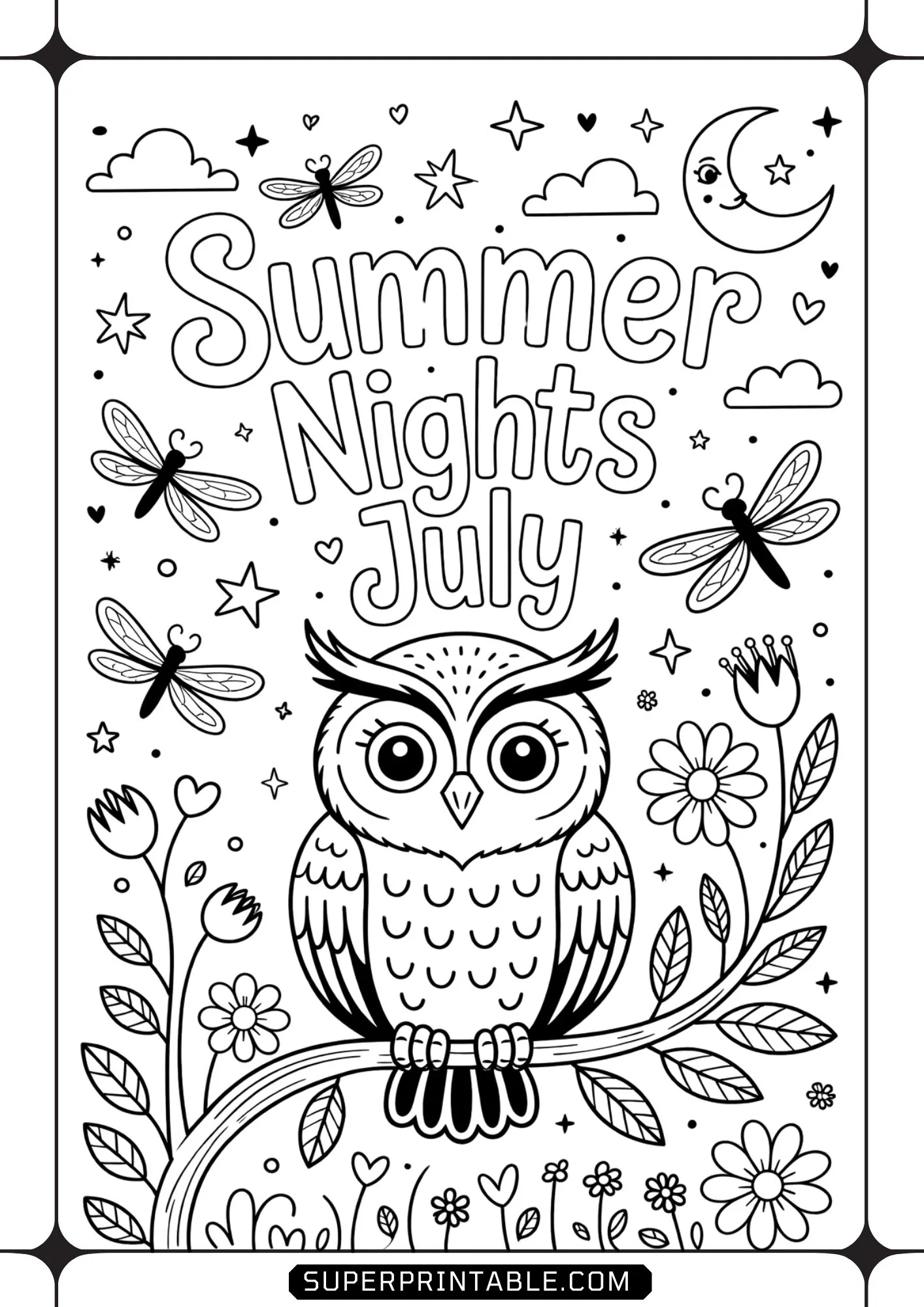 Hello July Coloring Pages 02