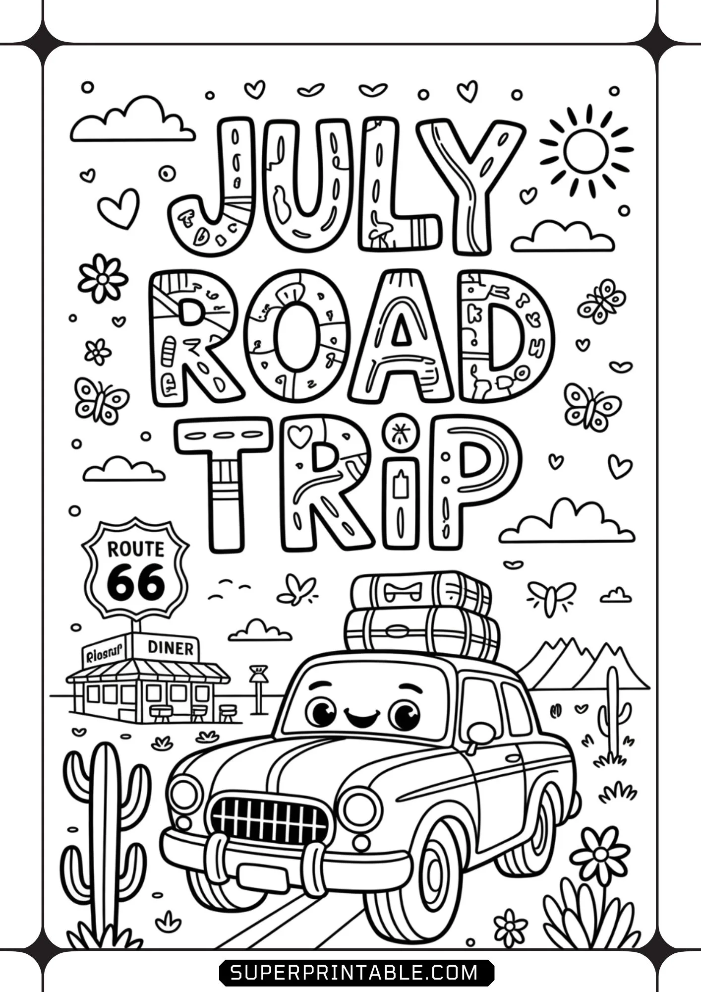 Hello July Coloring Pages 03