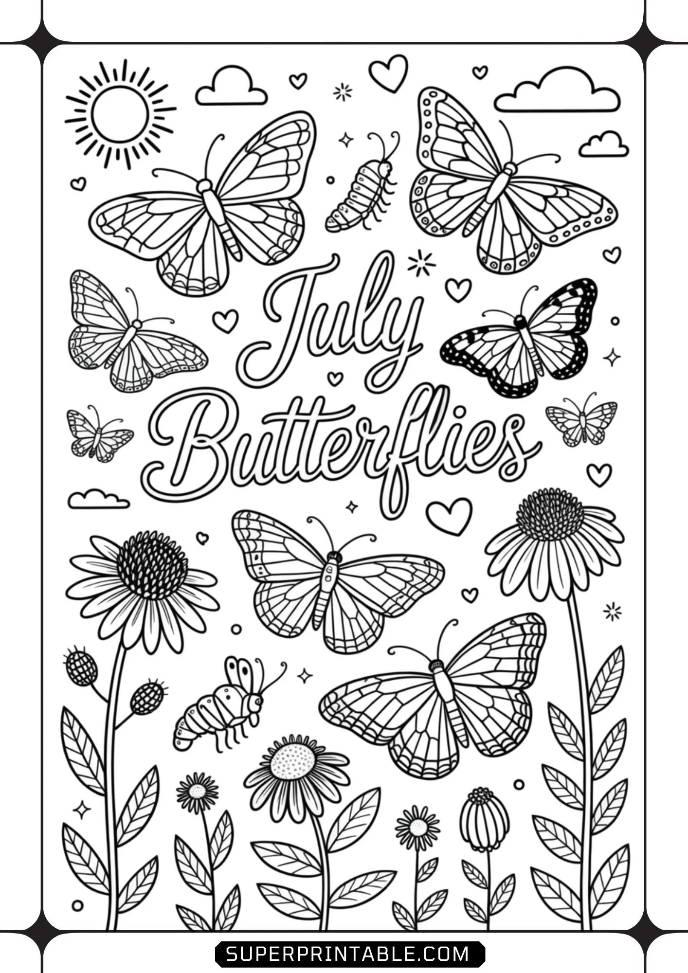 Hello July Coloring Pages 06