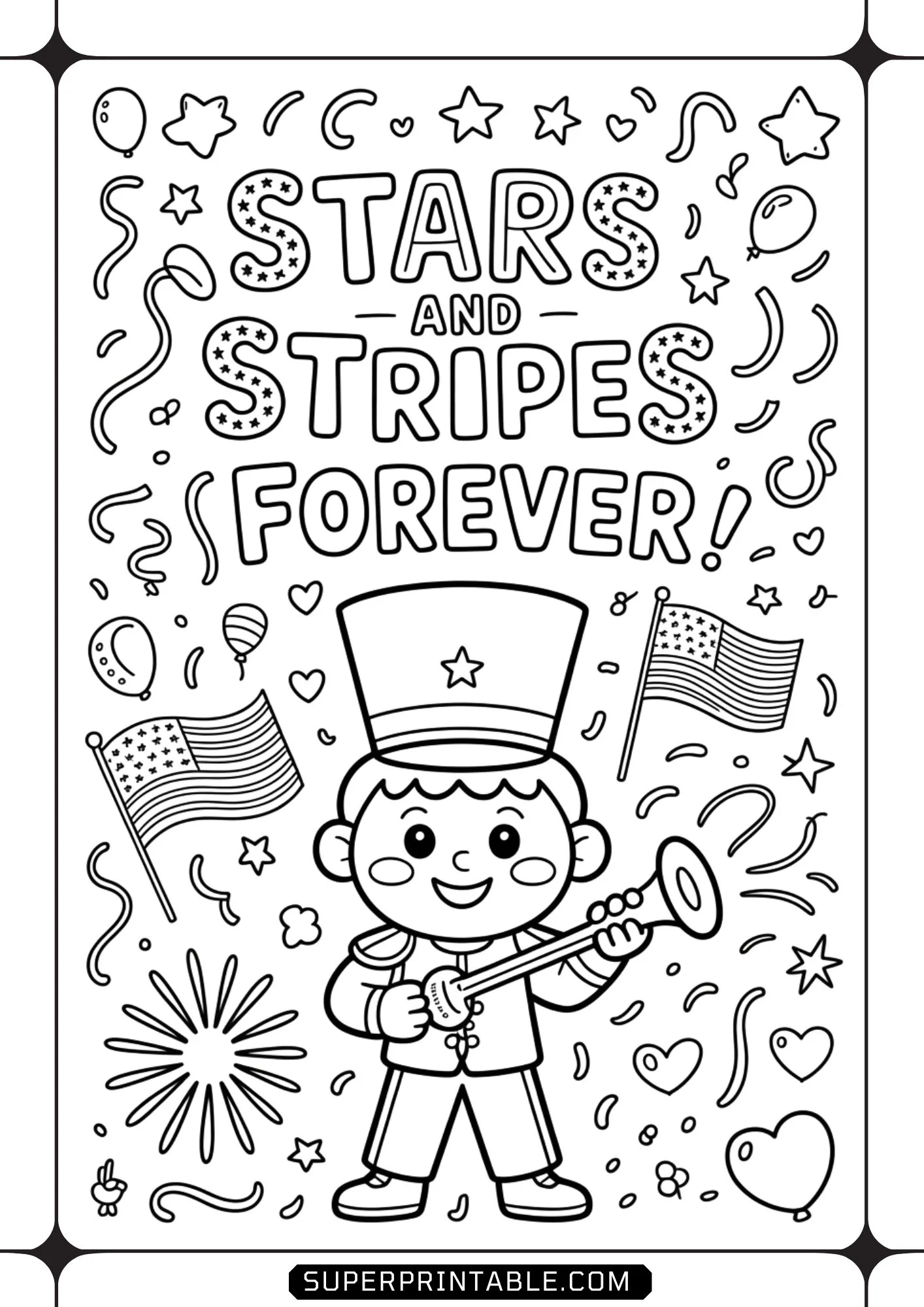 Hello July Coloring Pages 07