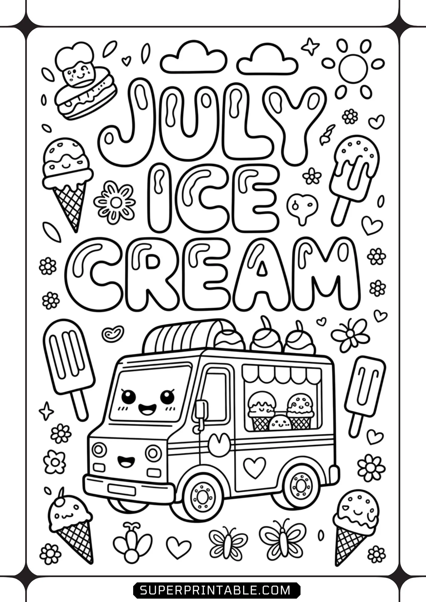 Hello July Coloring Pages 08