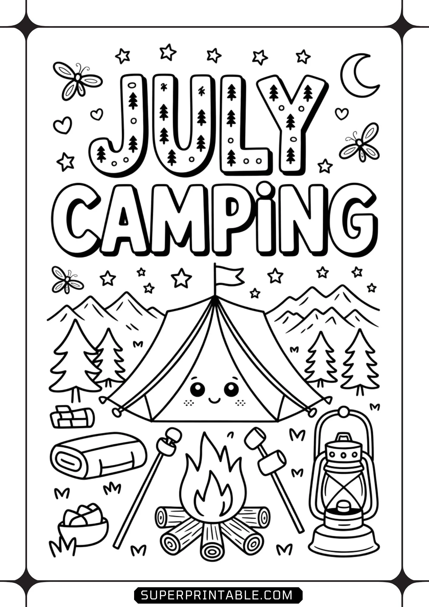 Hello July Coloring Pages 09