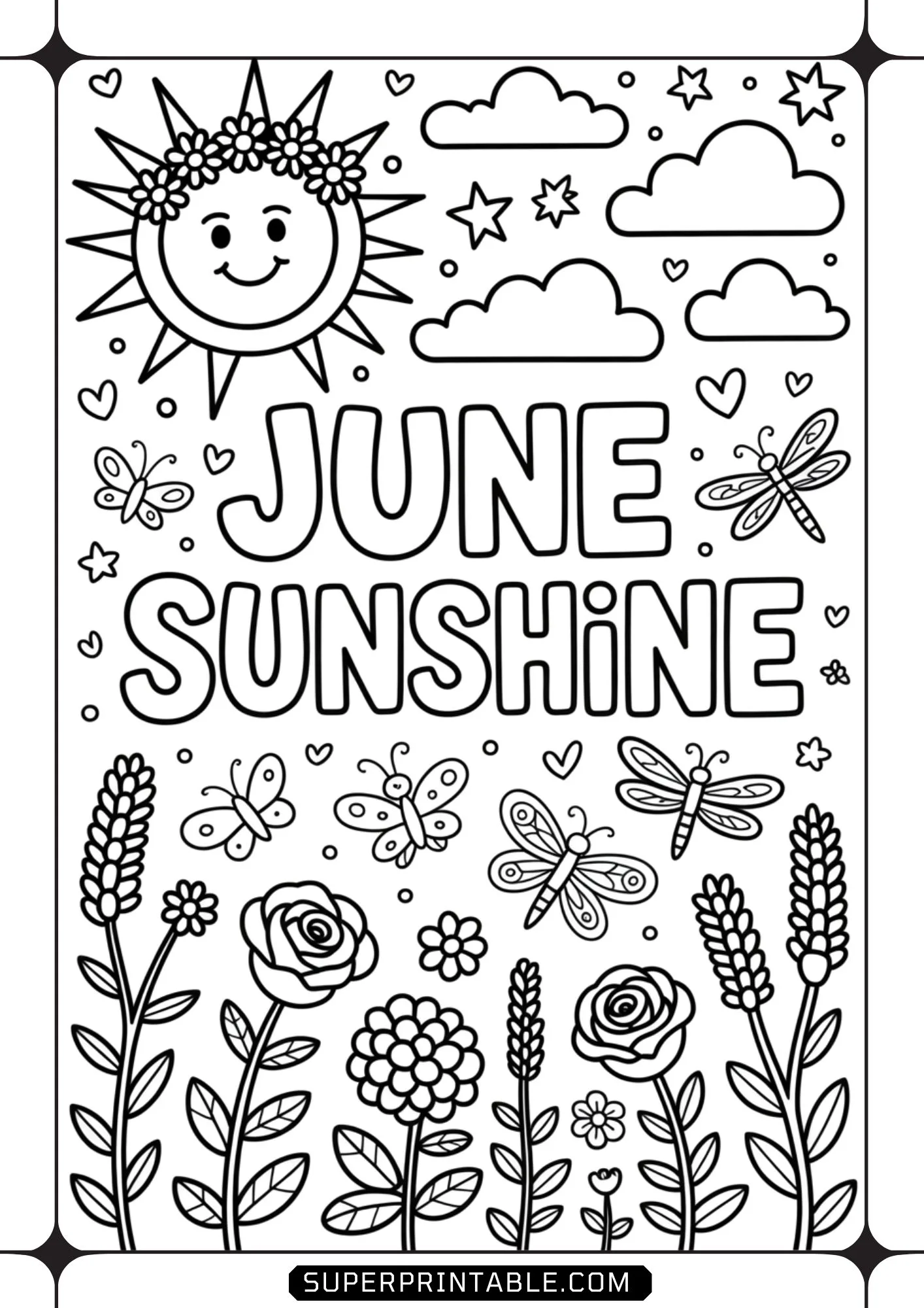 Hello June Coloring Pages 1