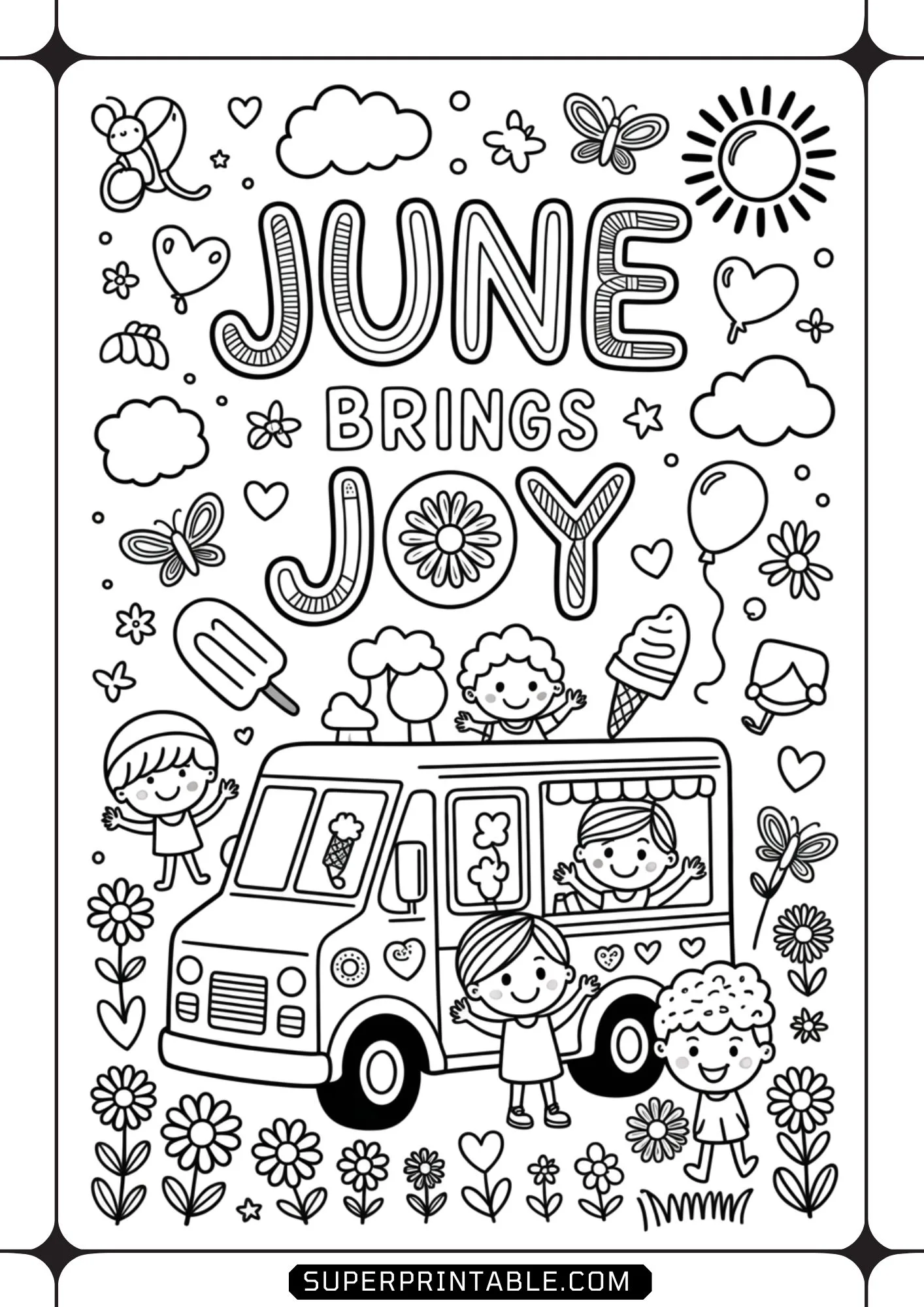 Hello June Coloring Pages 5