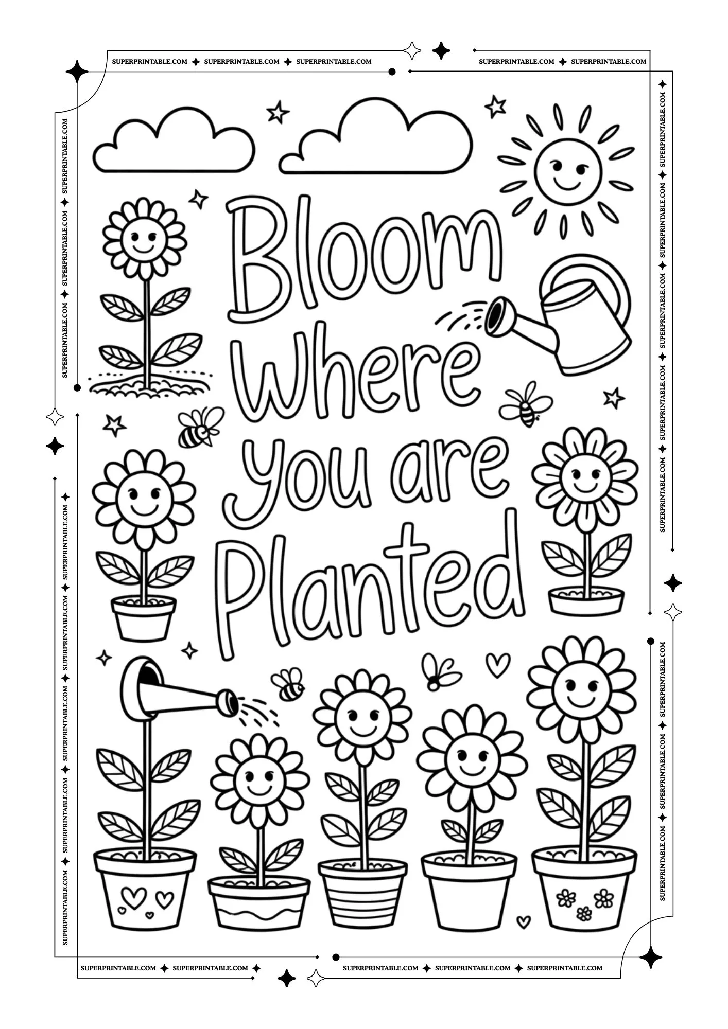 Hello March Coloring Pages For Adults 1