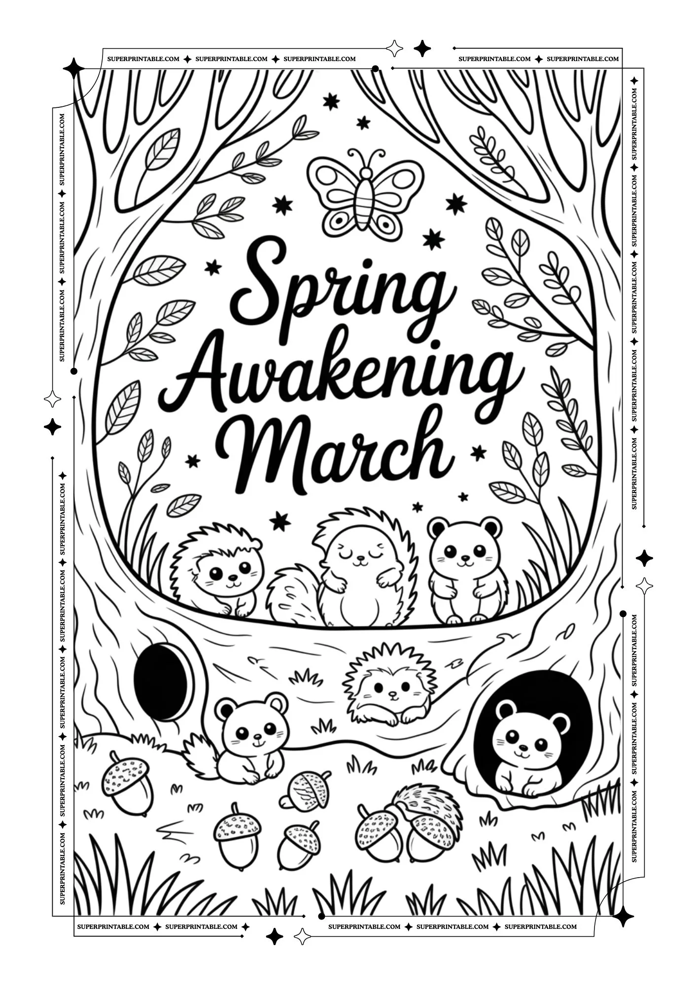 Hello March Coloring Pages For Adults 8