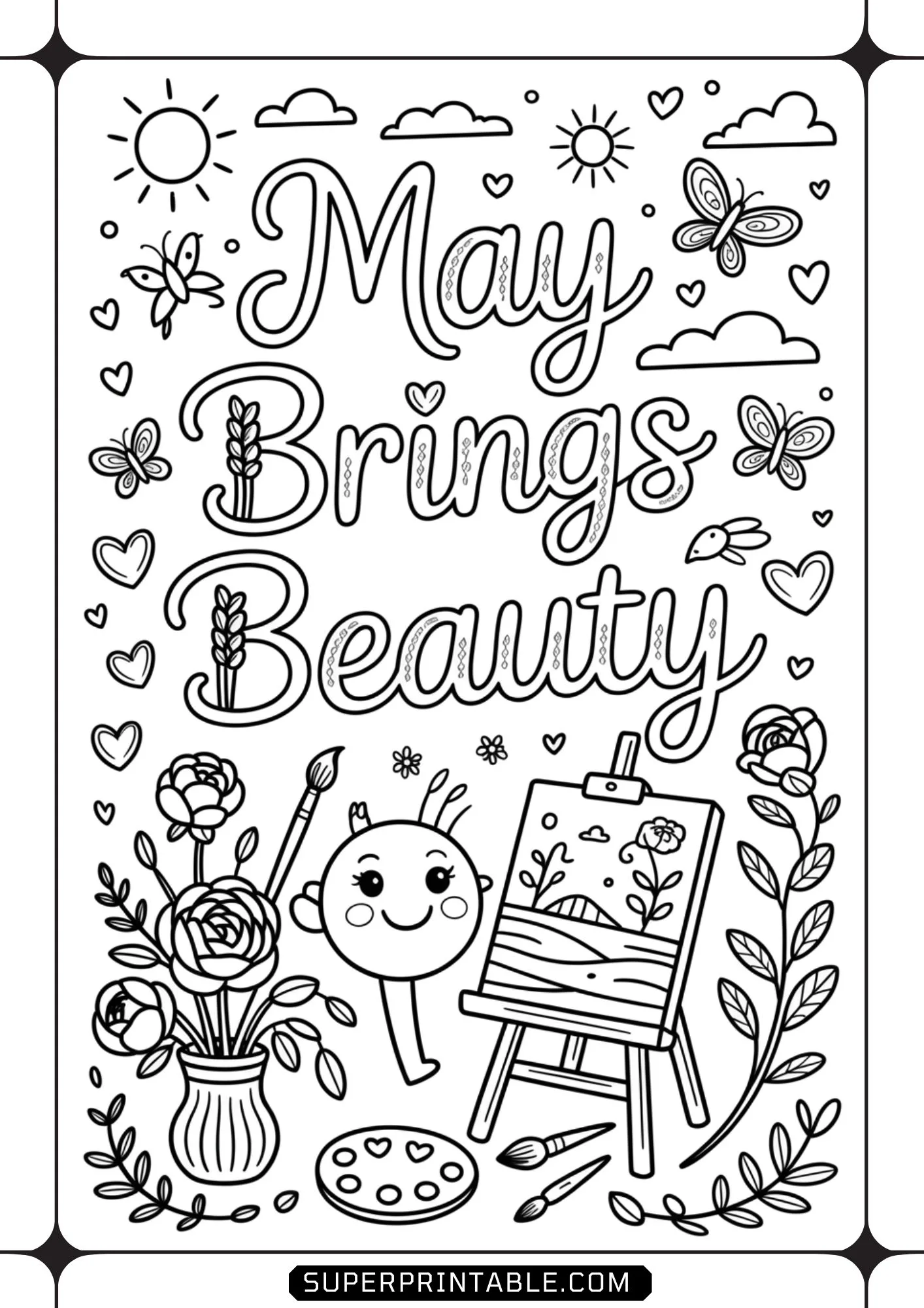 Hello May Coloring Pages 7