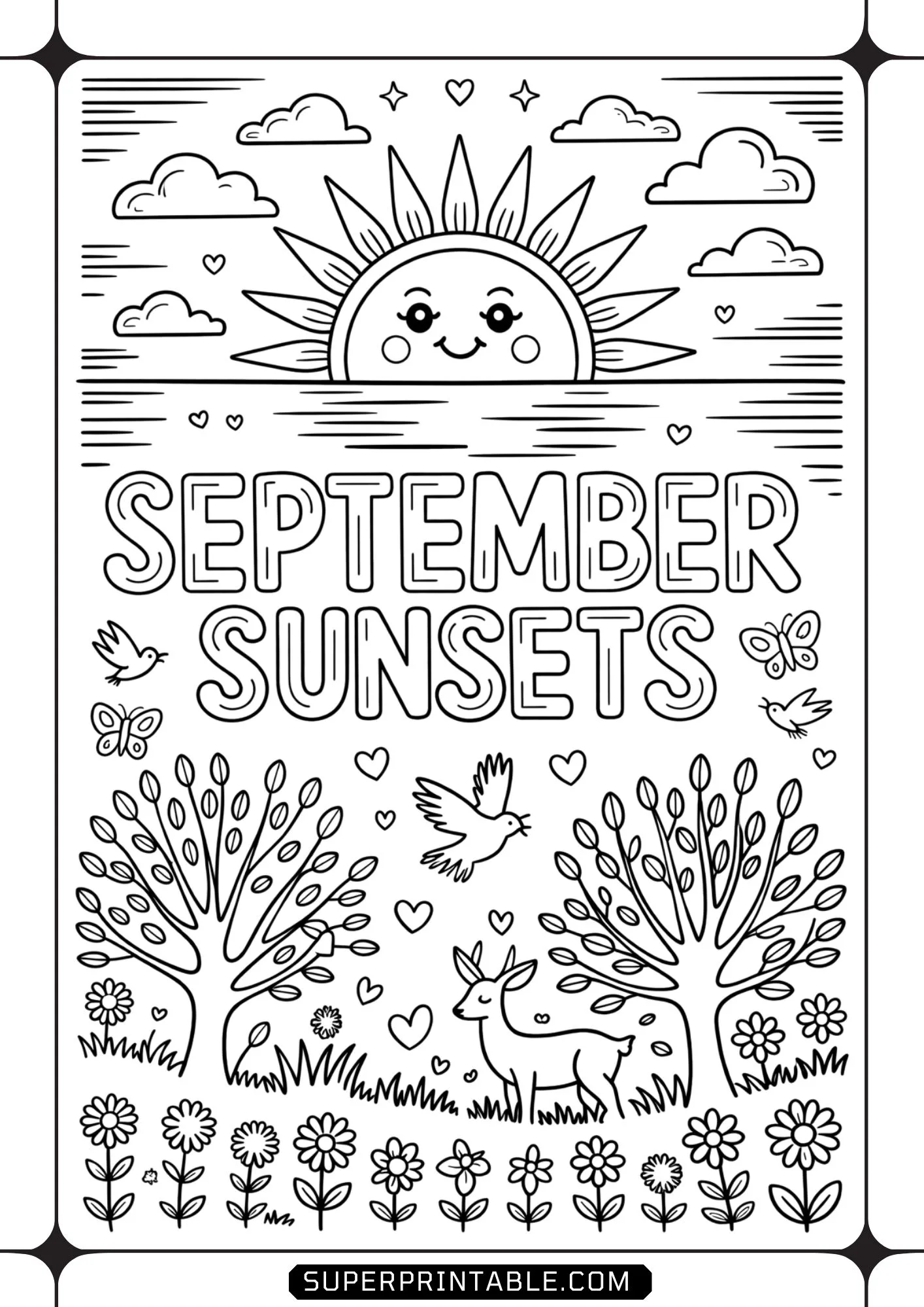Hello September Coloring Pages 1