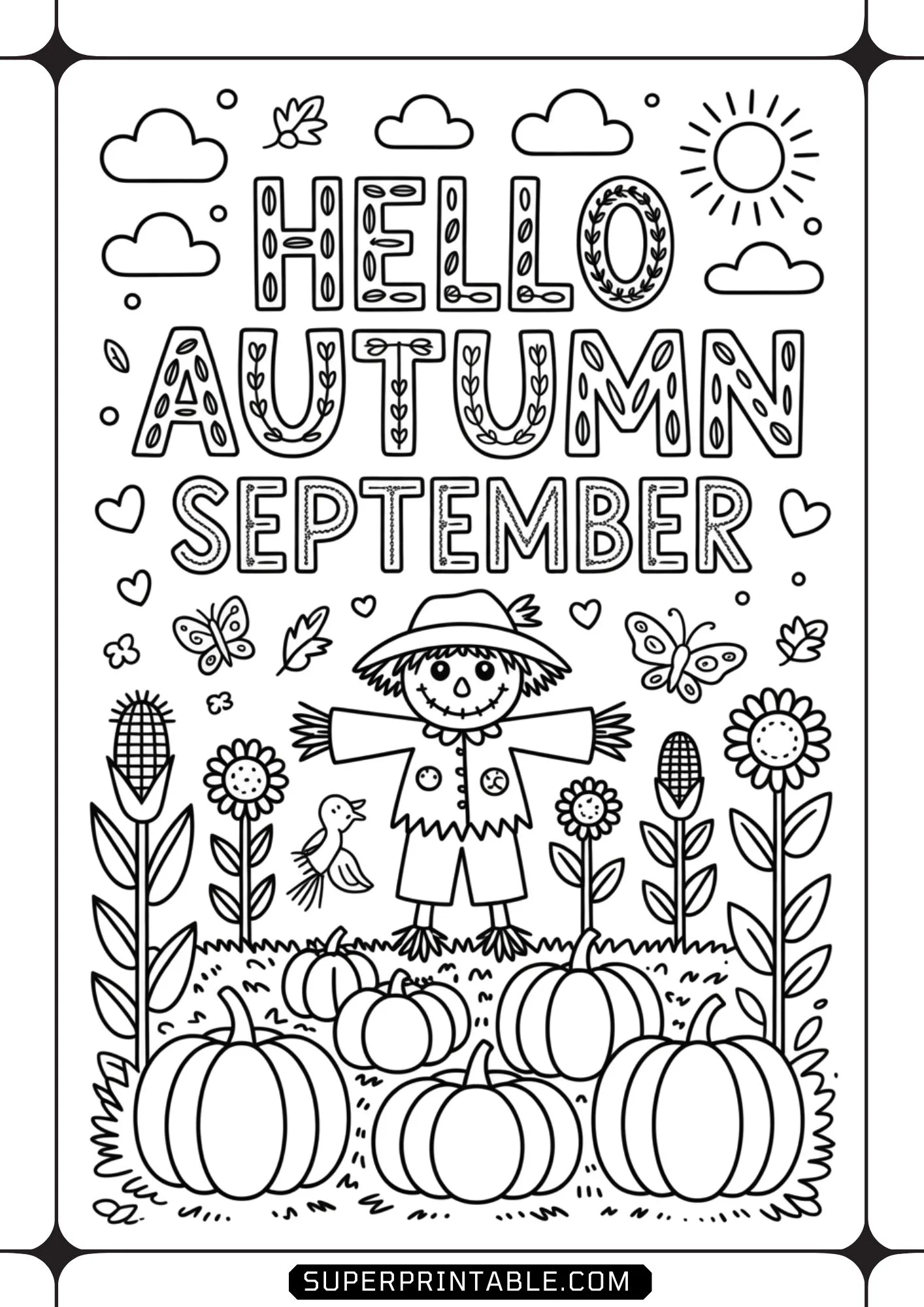 Hello September Coloring Pages 4