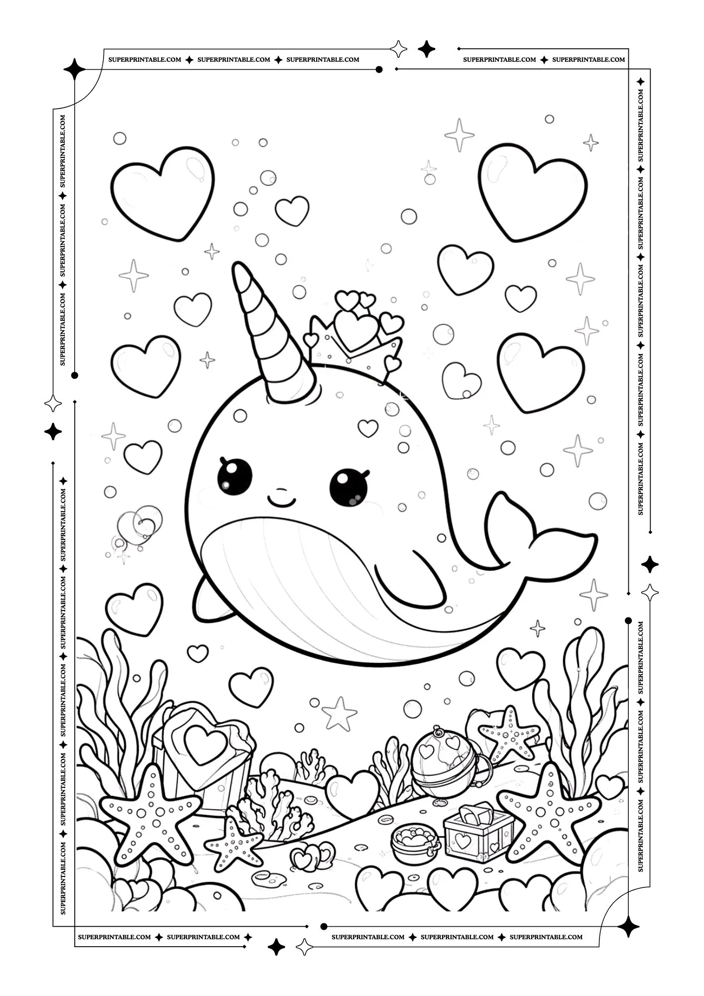 Kawaii Animals February Coloring Pages 10