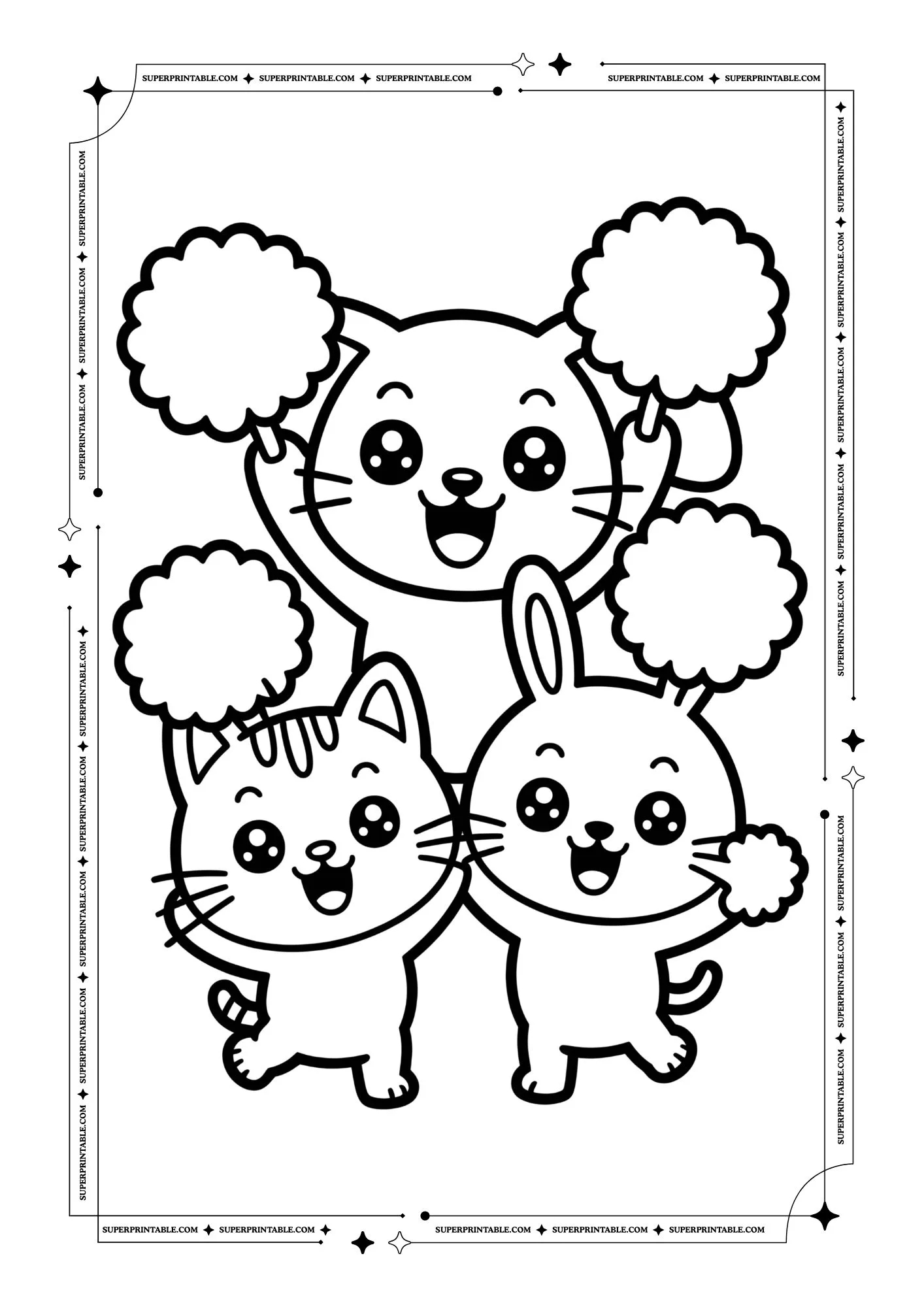 Kawaii Football Coloring Pages For Toddlers 4