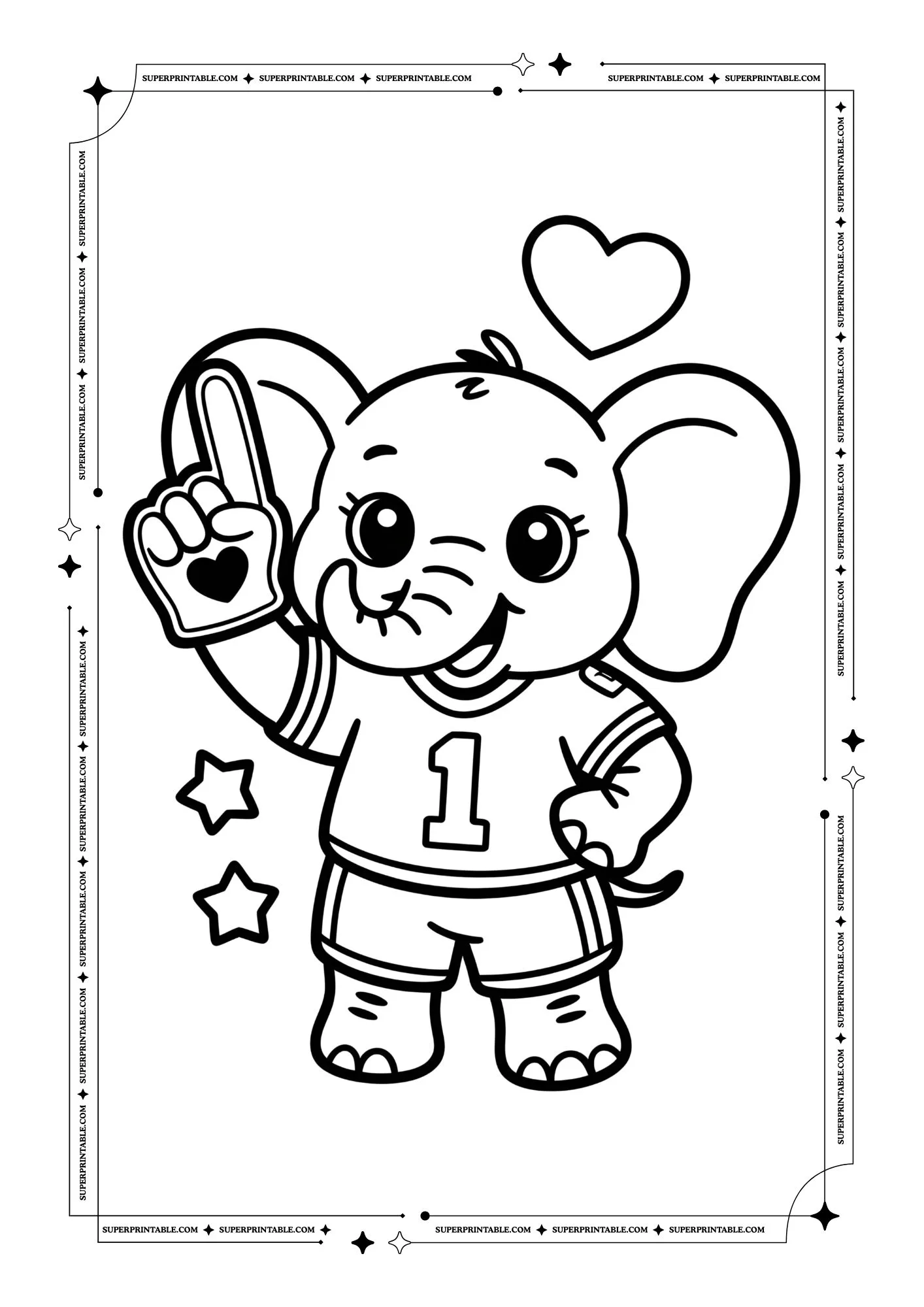 Kawaii Football Coloring Pages For Toddlers 6