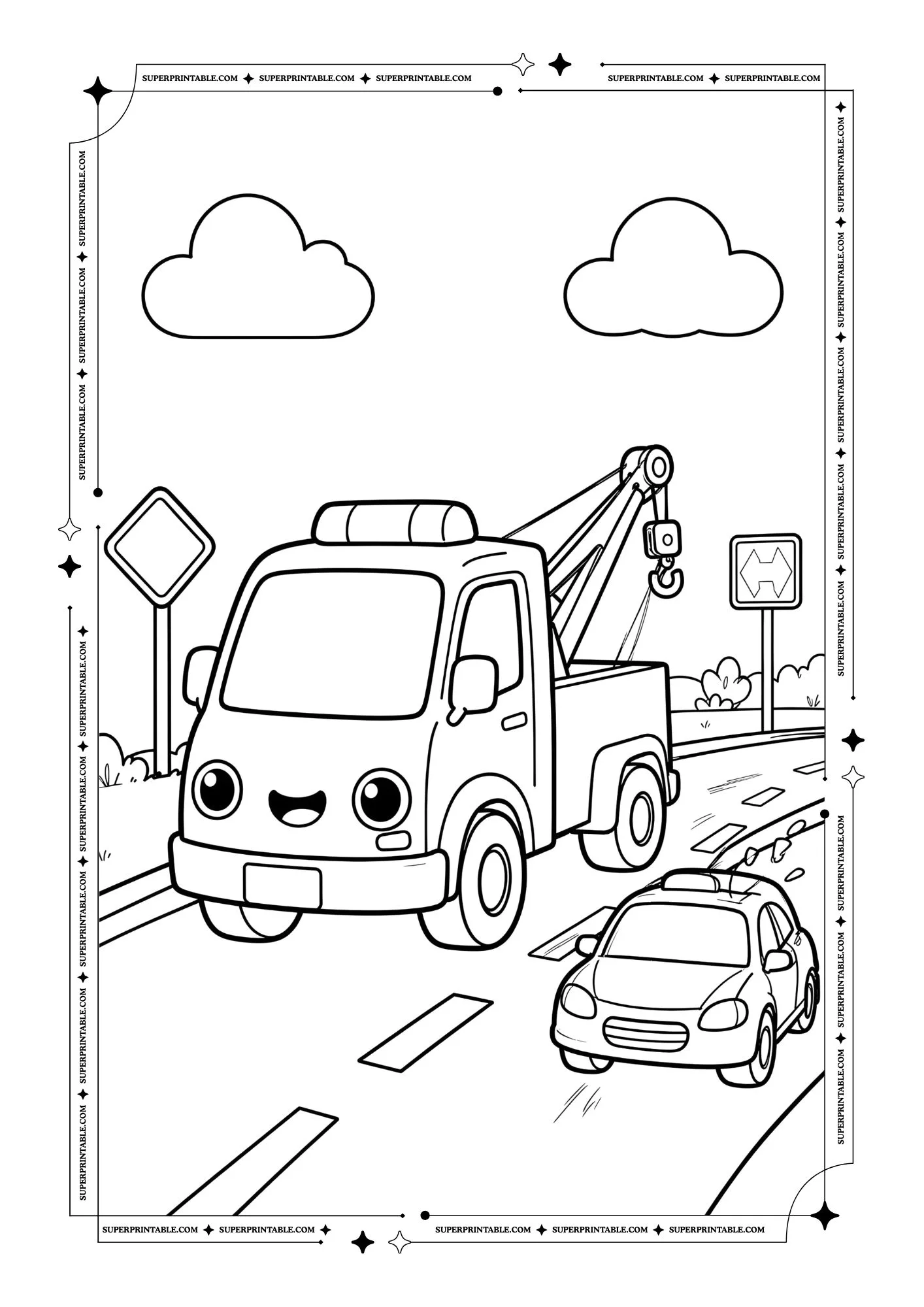 Kids Cars Coloring Pages 1