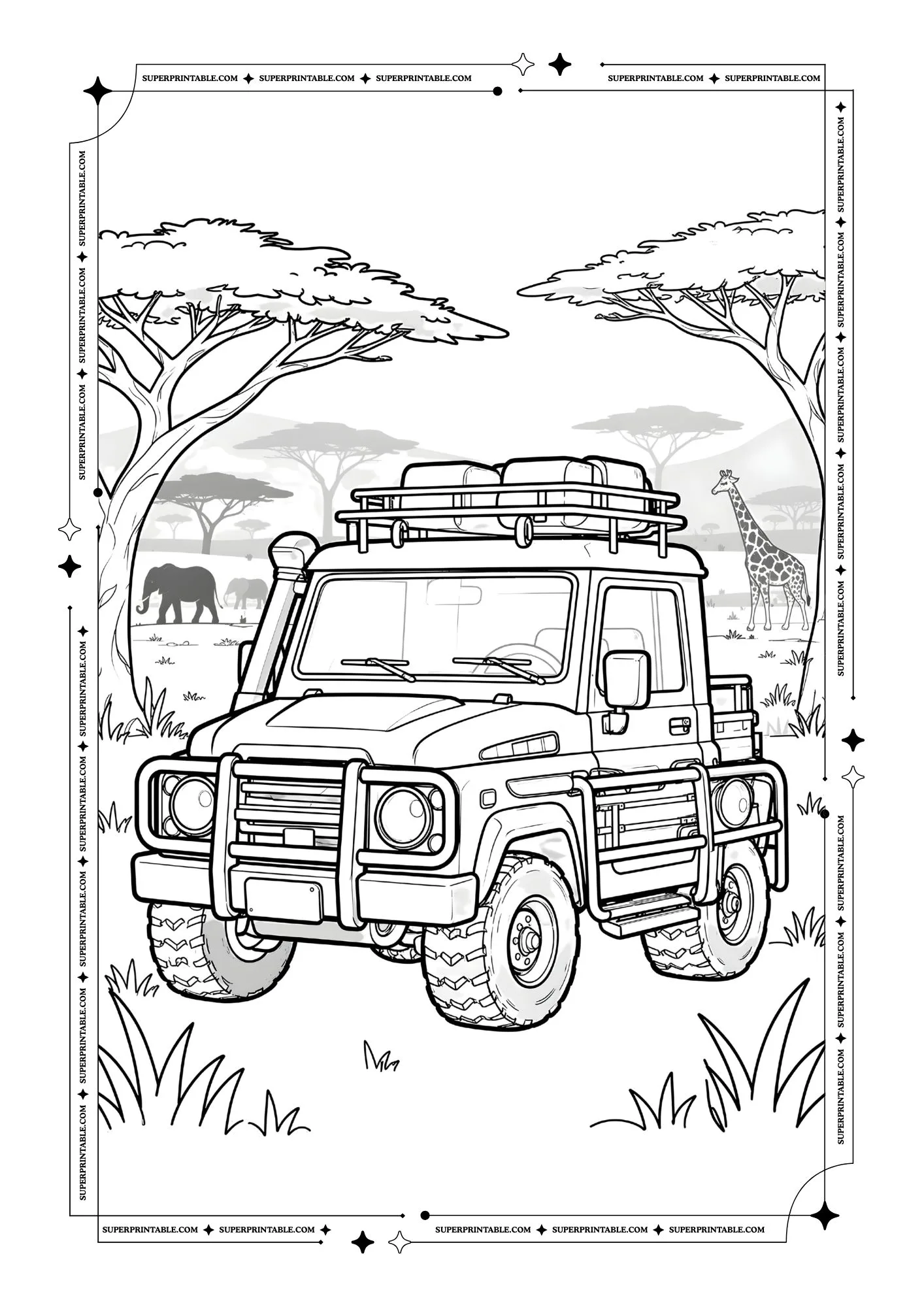 Kids Cars Coloring Pages 2