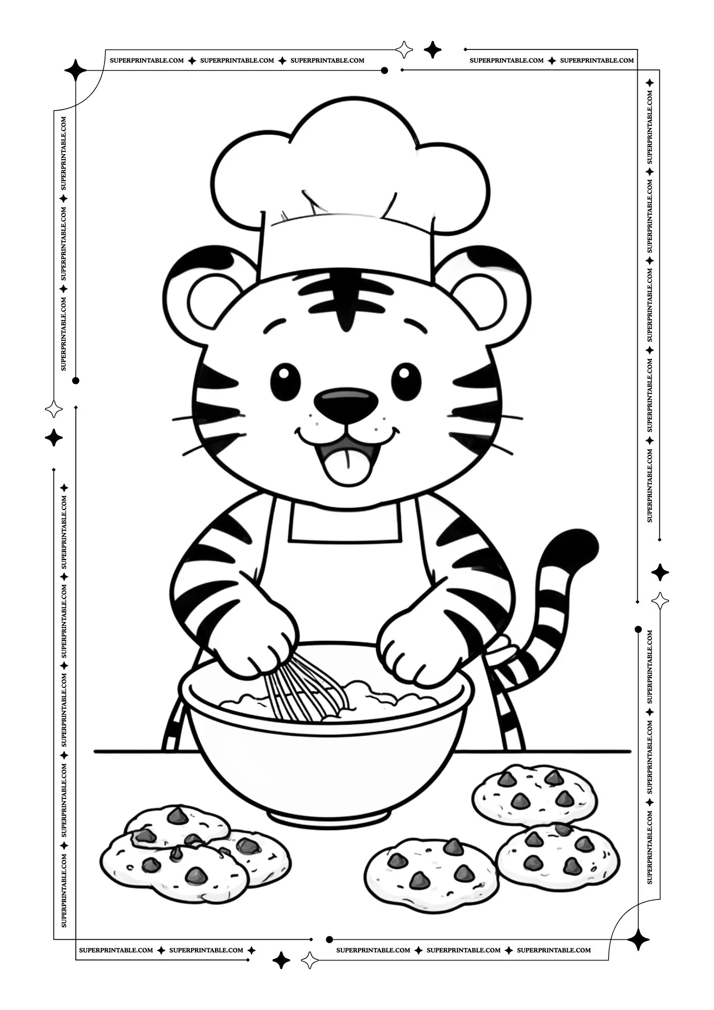 Kids Tiger Coloring Pages 10