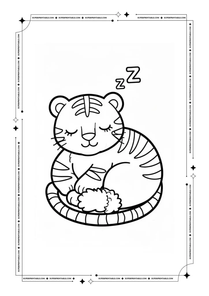 Kids Tiger Coloring Pages 2