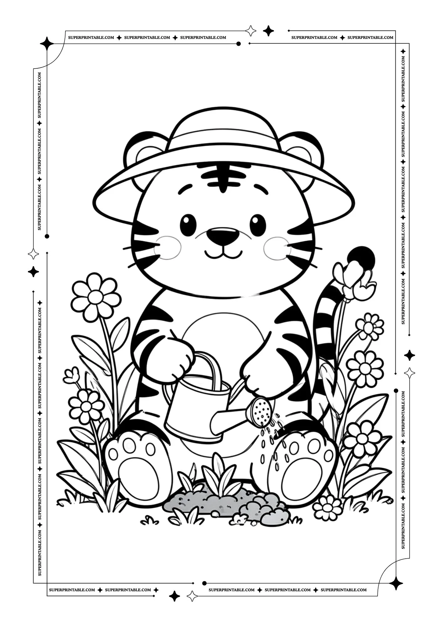 Kids Tiger Coloring Pages 5