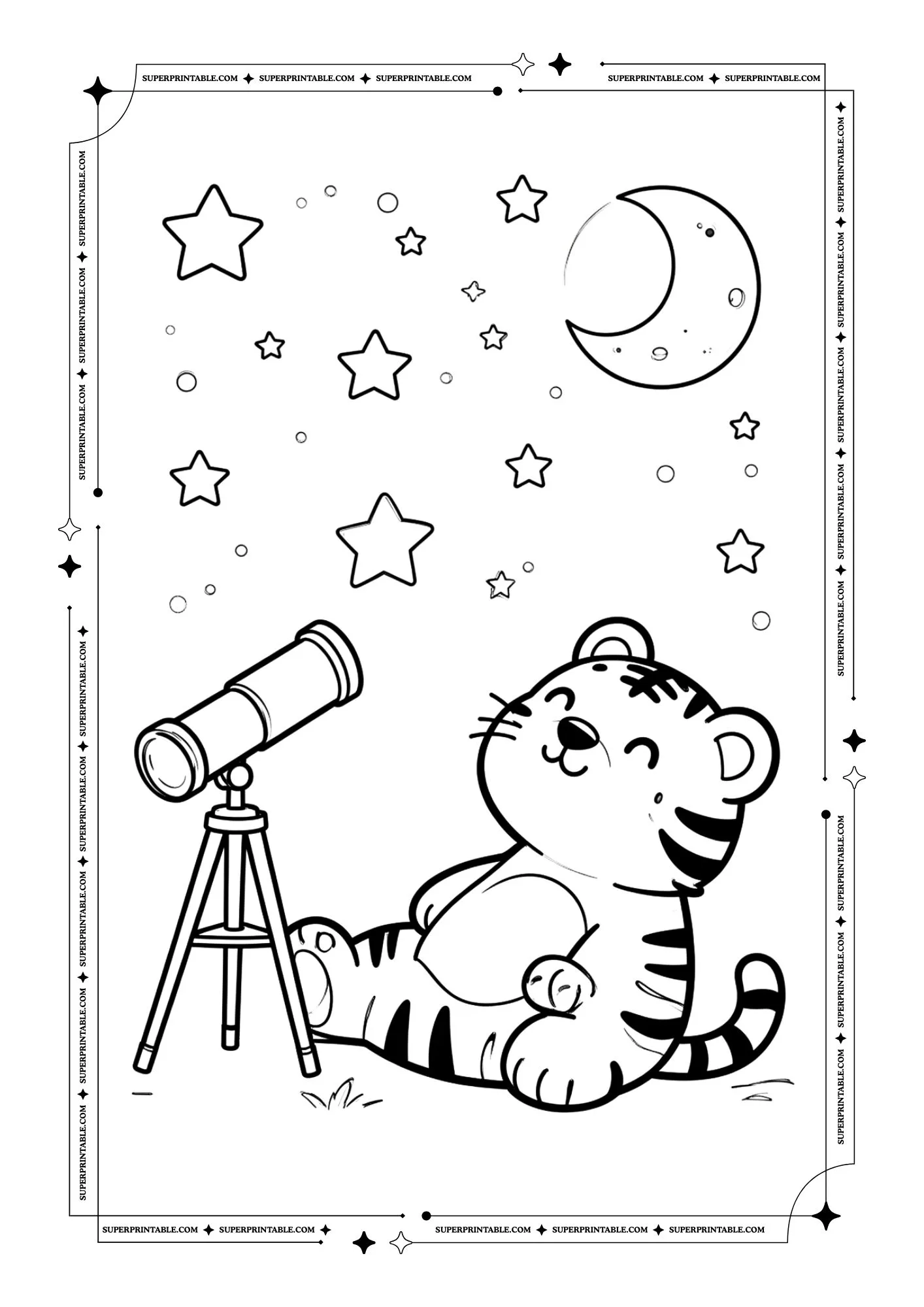 Kids Tiger Coloring Pages 6