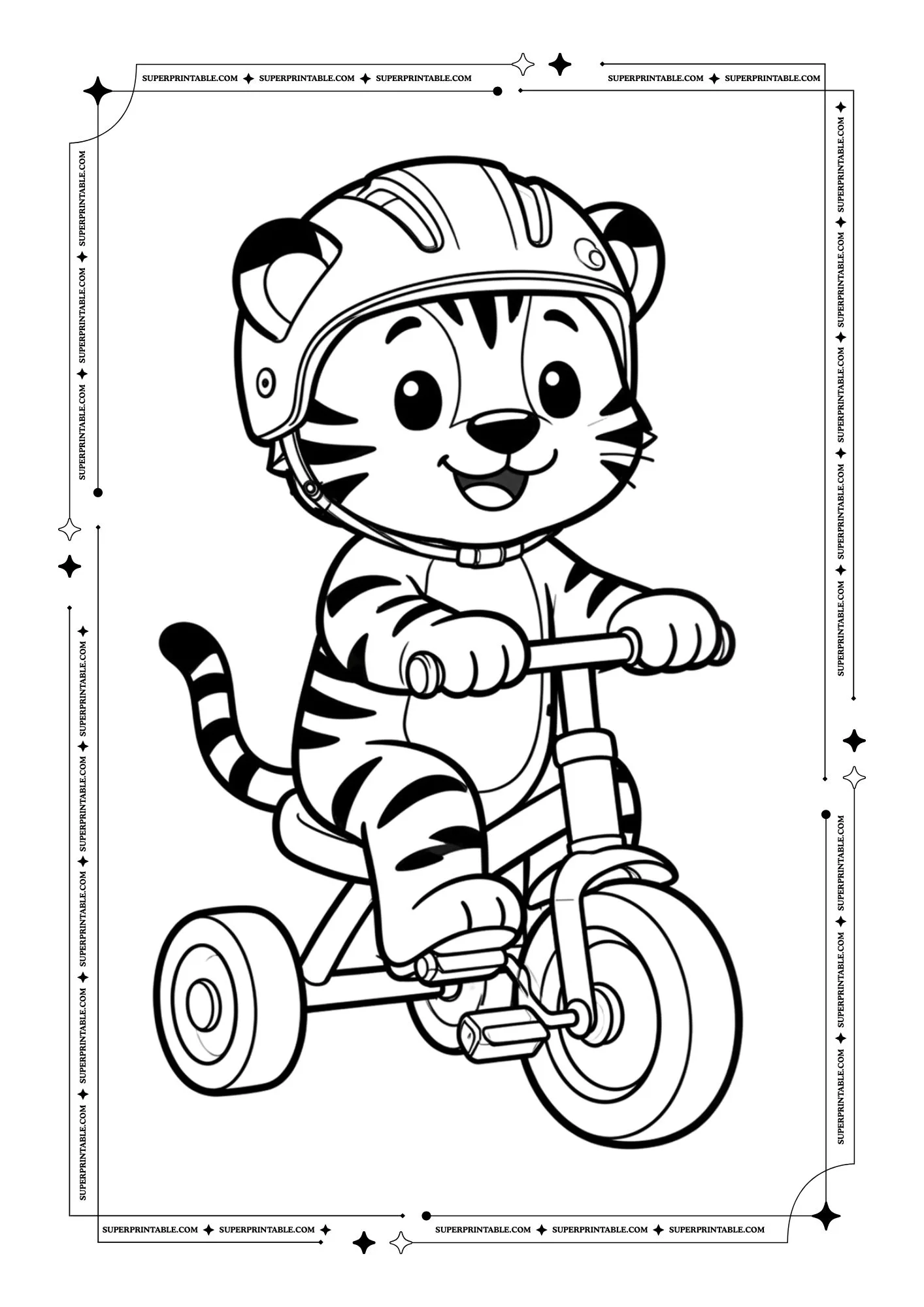 Kids Tiger Coloring Pages 7