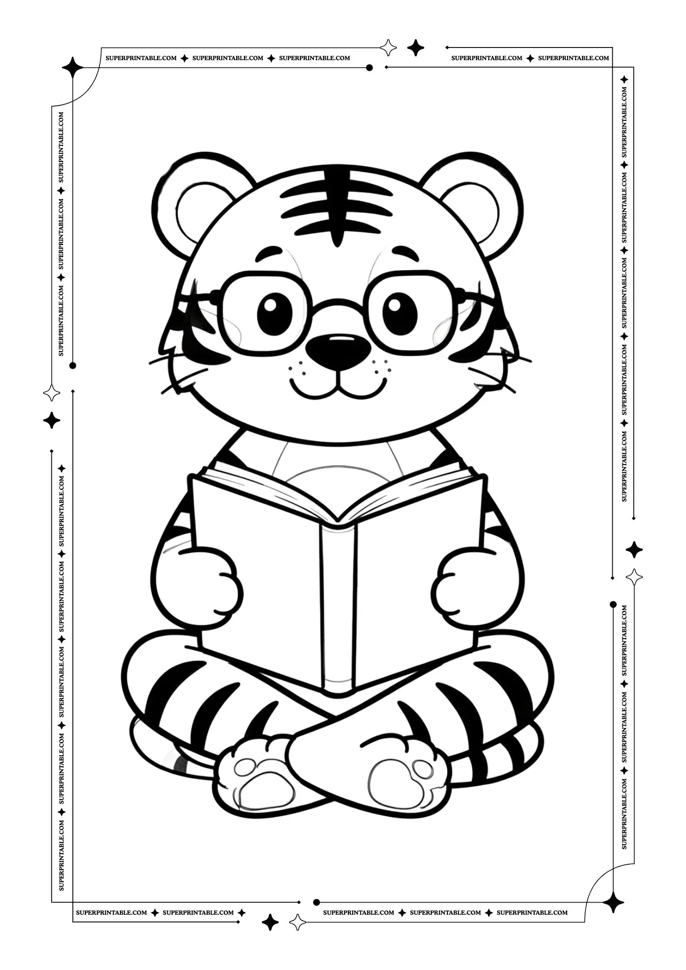 Kids Tiger Coloring Pages 8