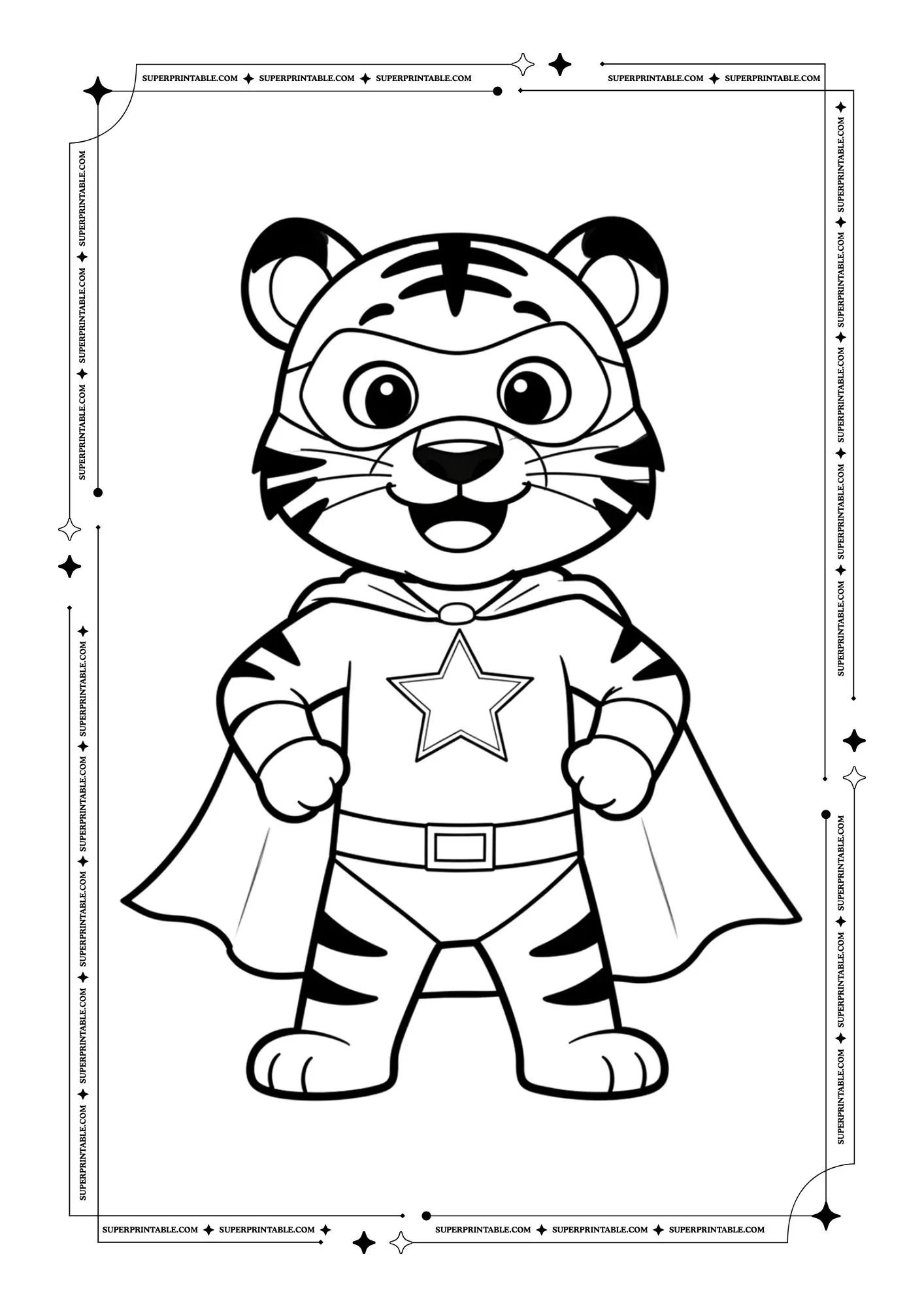 Kids Tiger Coloring Pages 9