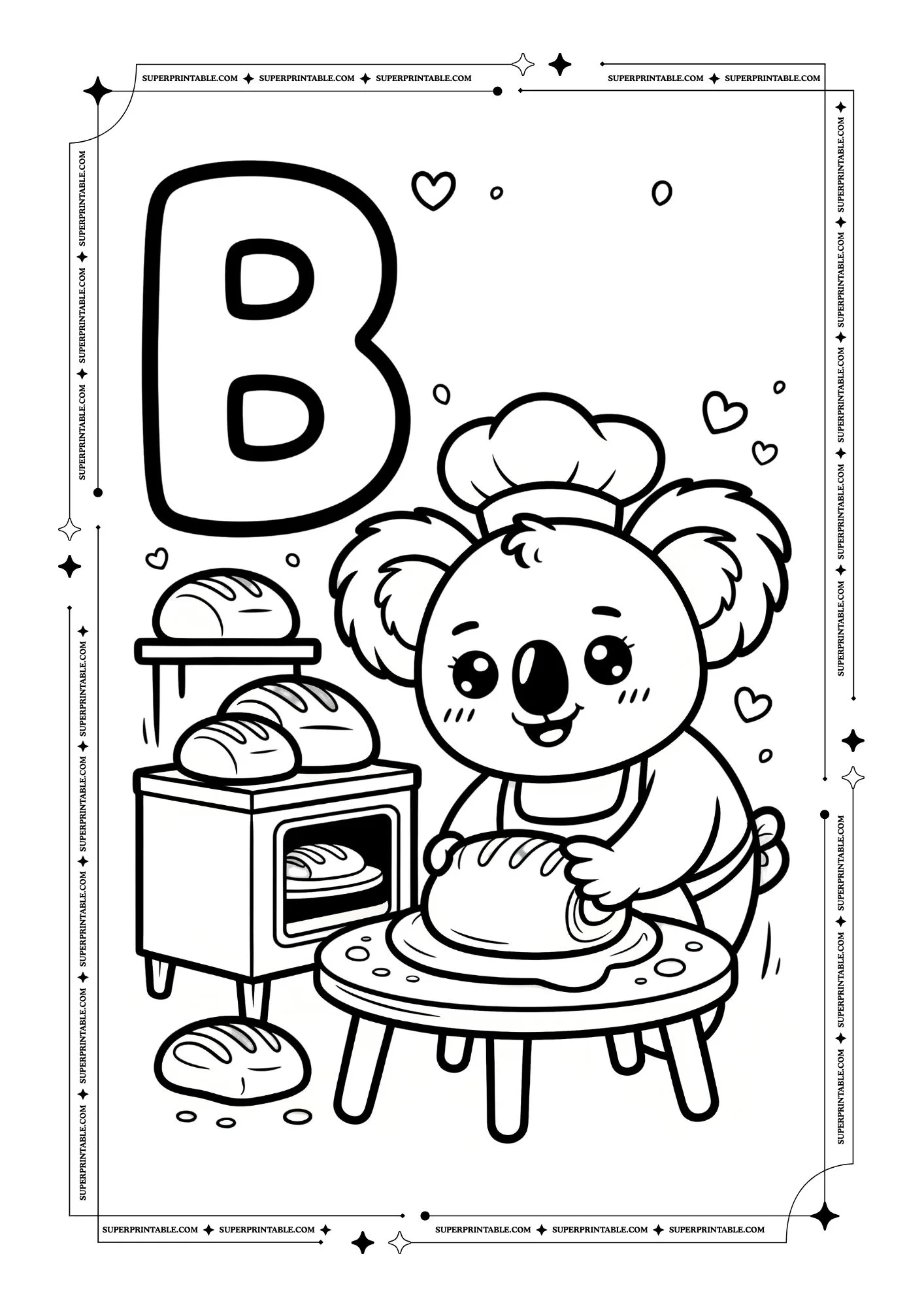 Koala Alphabet Coloring Pages 2