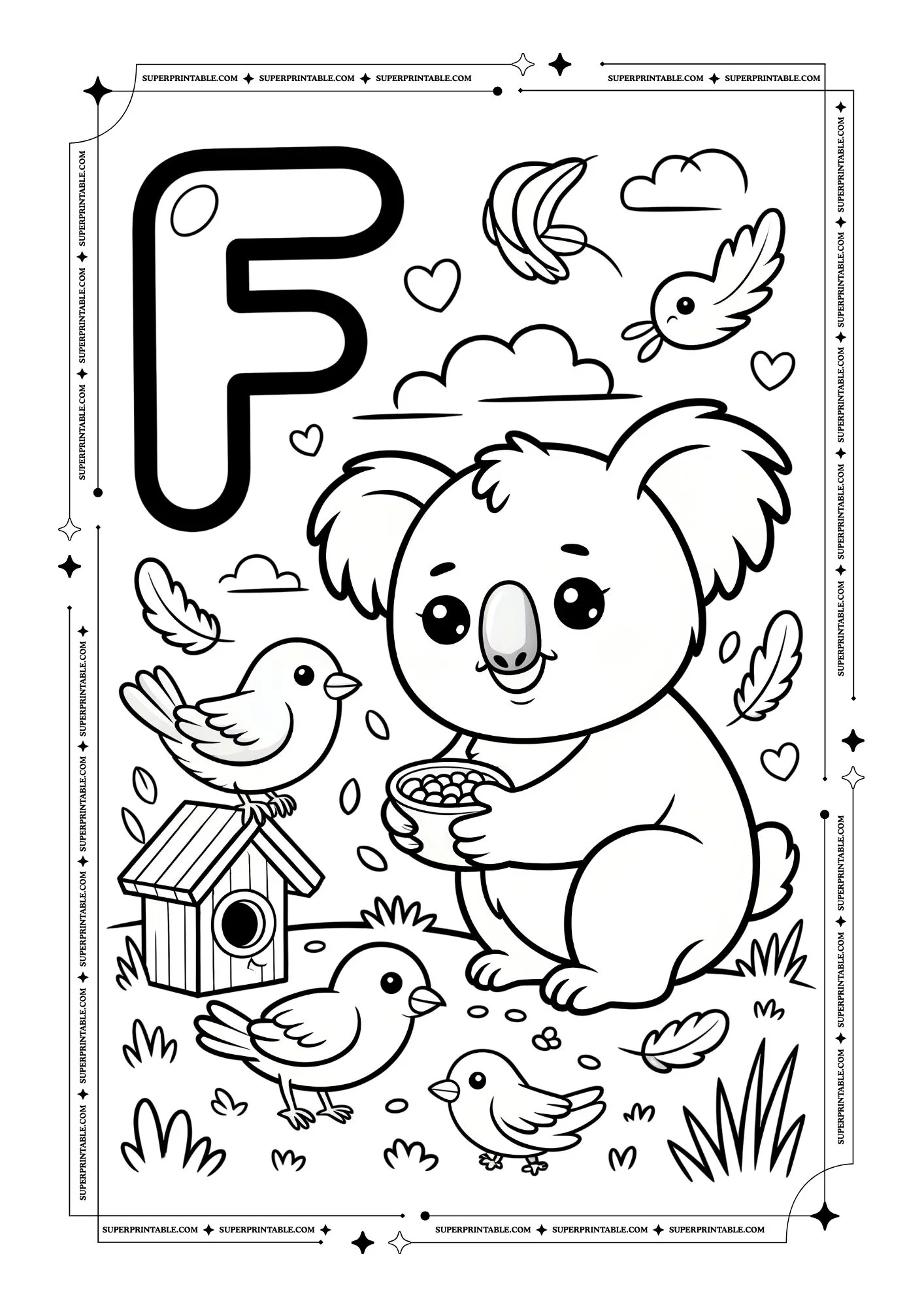 Koala Alphabet Coloring Pages 6