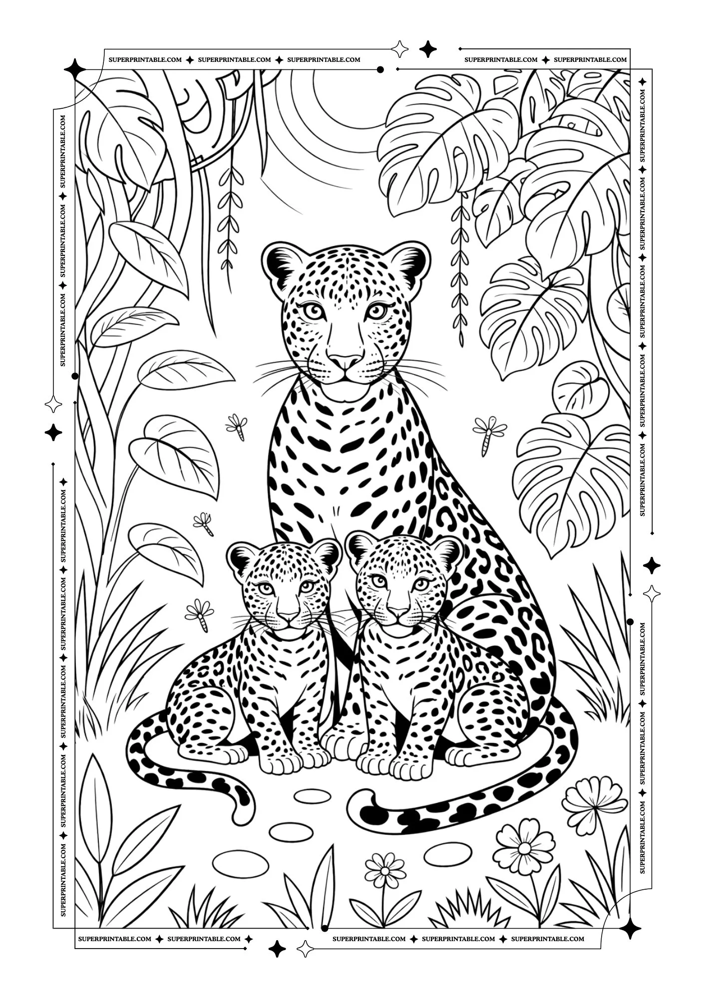 Leopard Coloring Pages 1