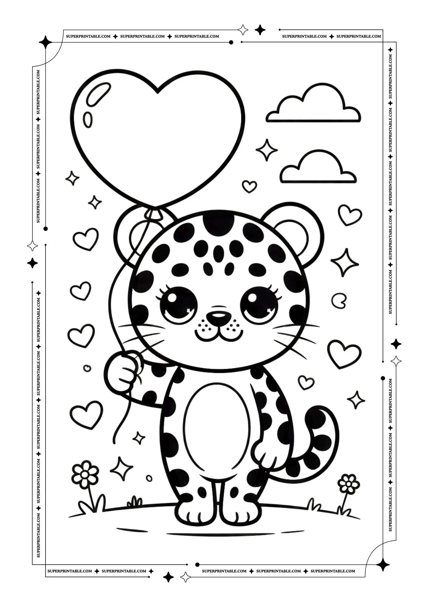 Leopard Coloring Pages 10