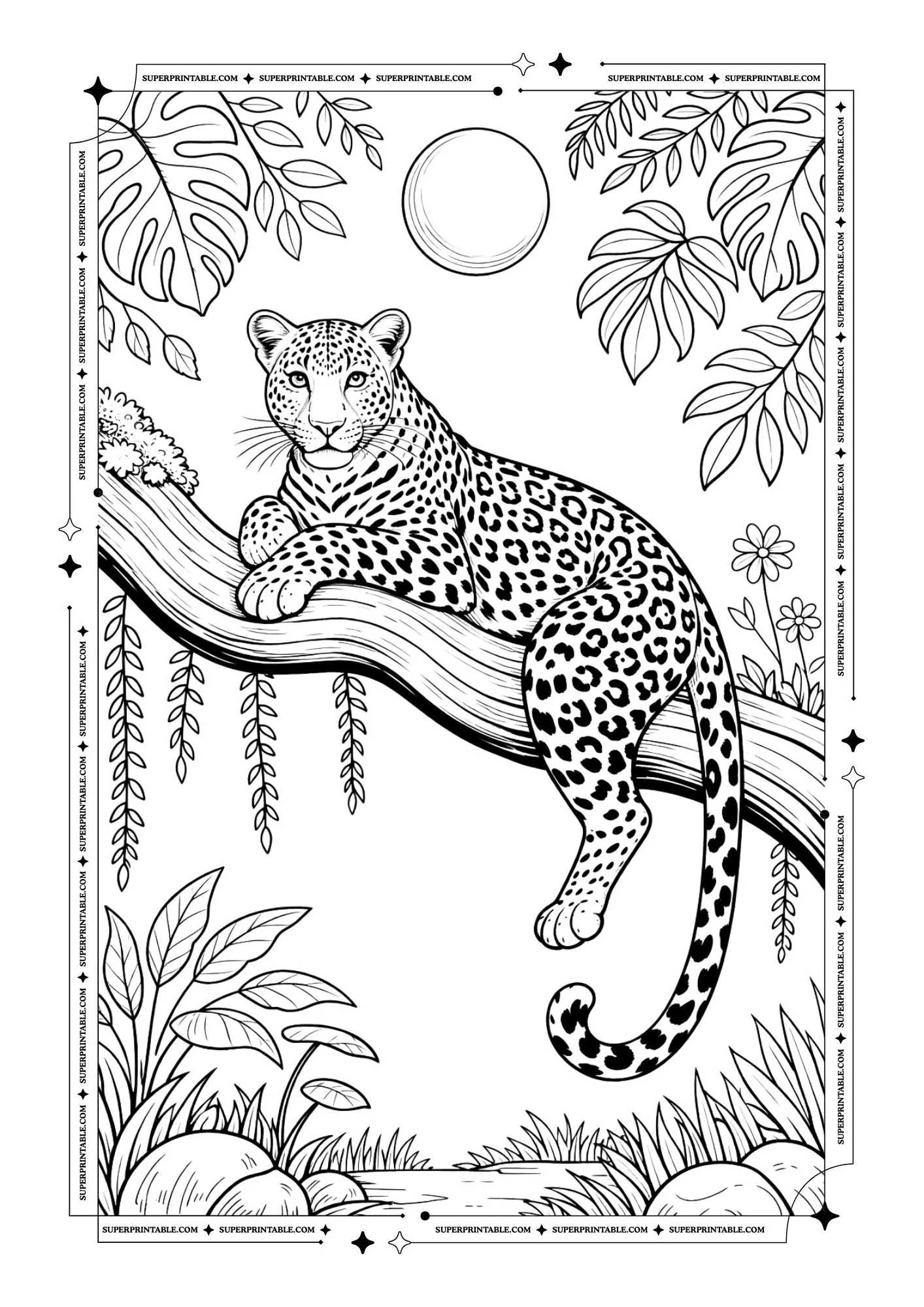 Leopard Coloring Pages 2