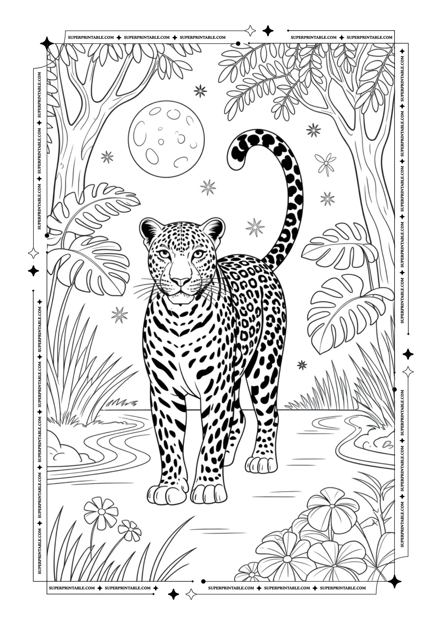 Leopard Coloring Pages 3