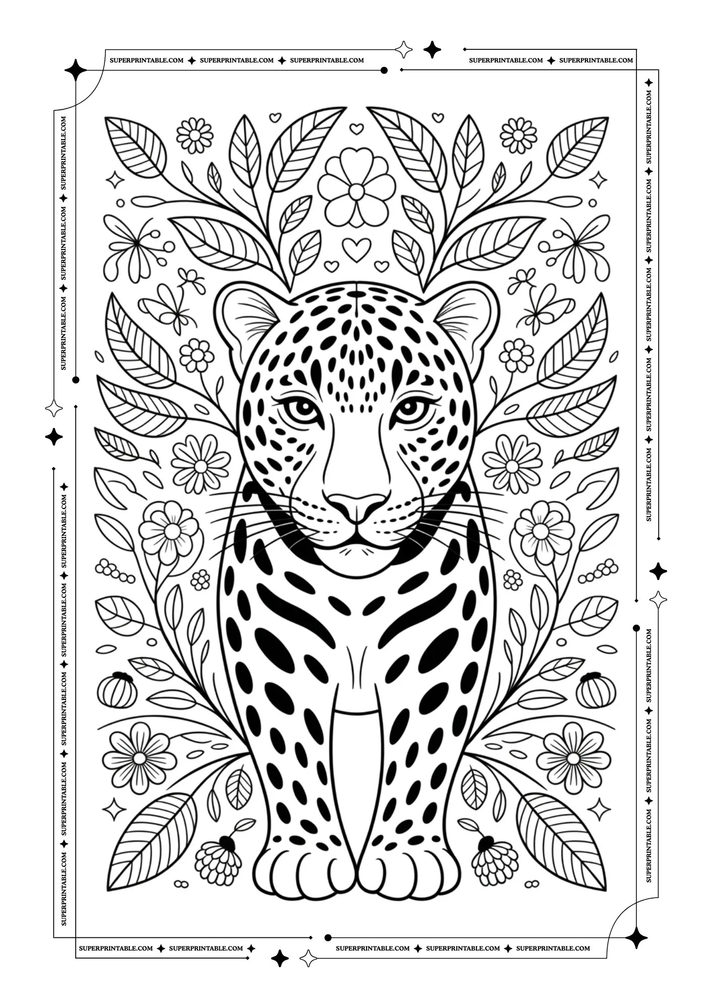Leopard Coloring Pages 5