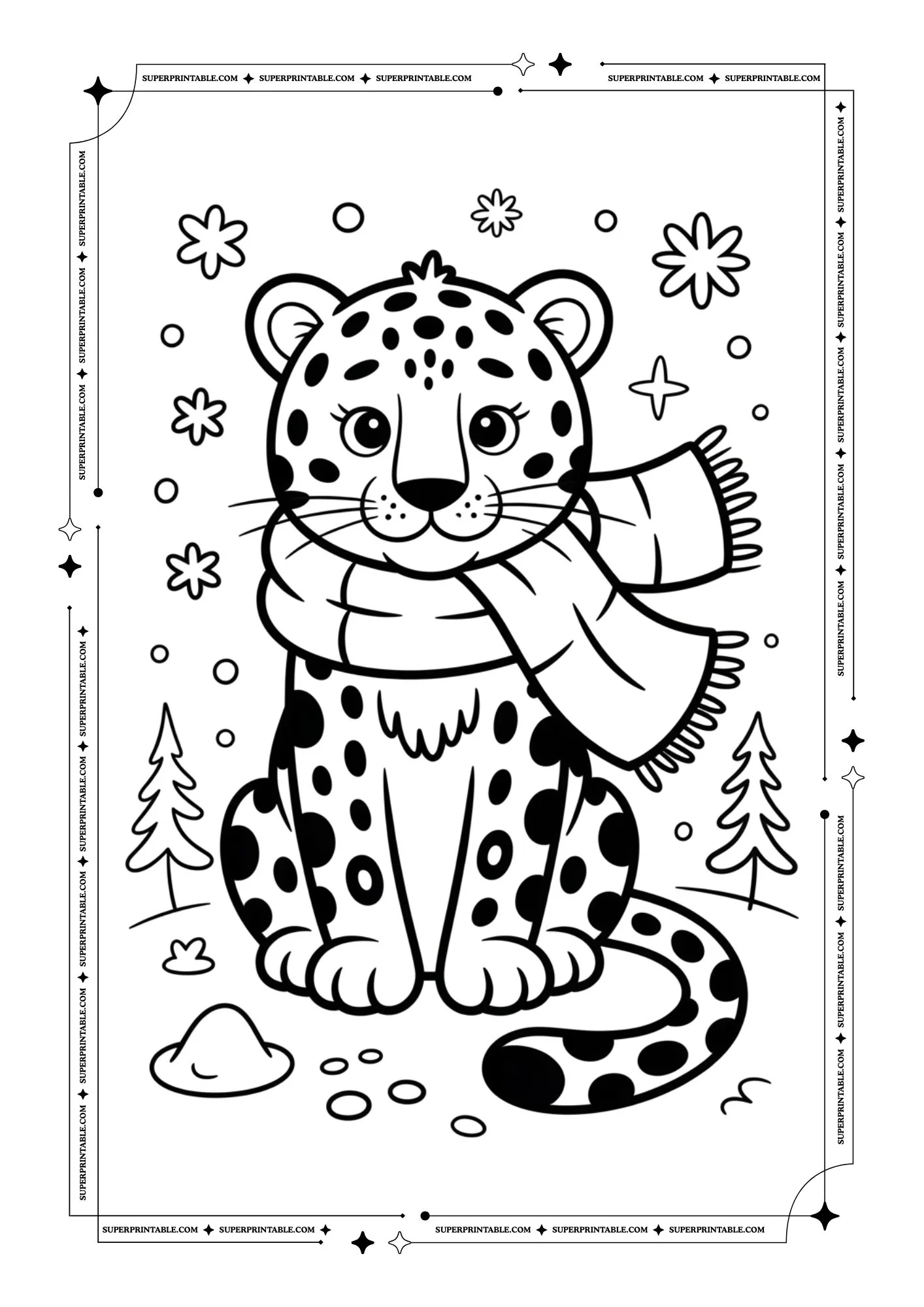 Leopard Coloring Pages 6