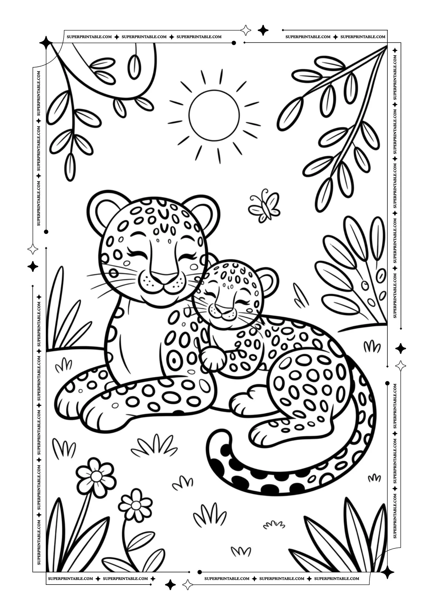 Leopard Coloring Pages 7