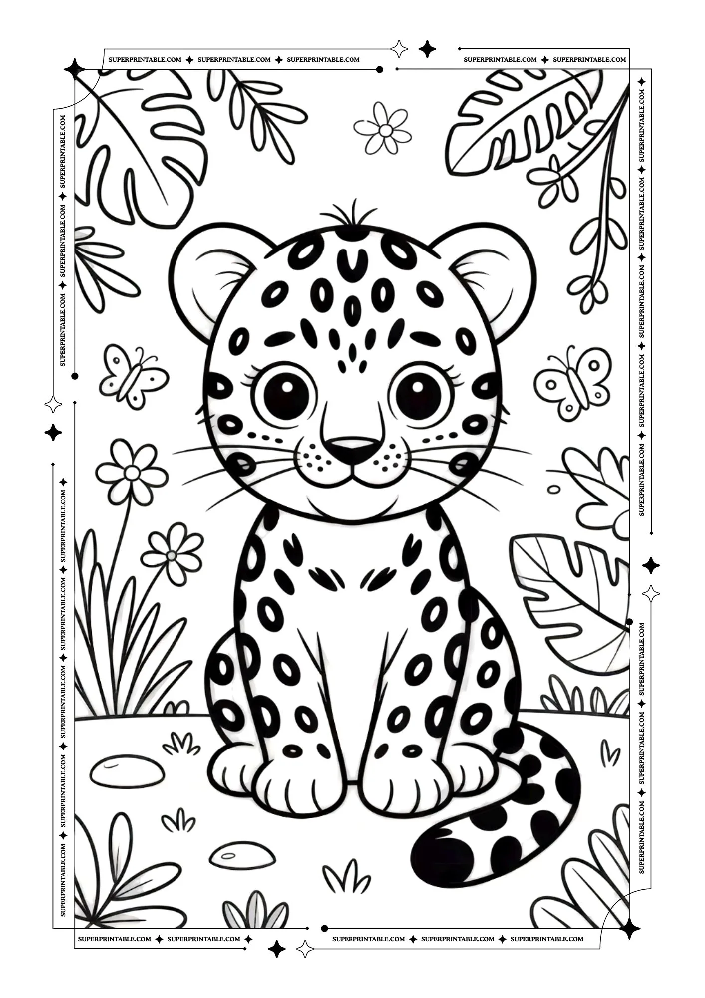 Leopard Coloring Pages 8