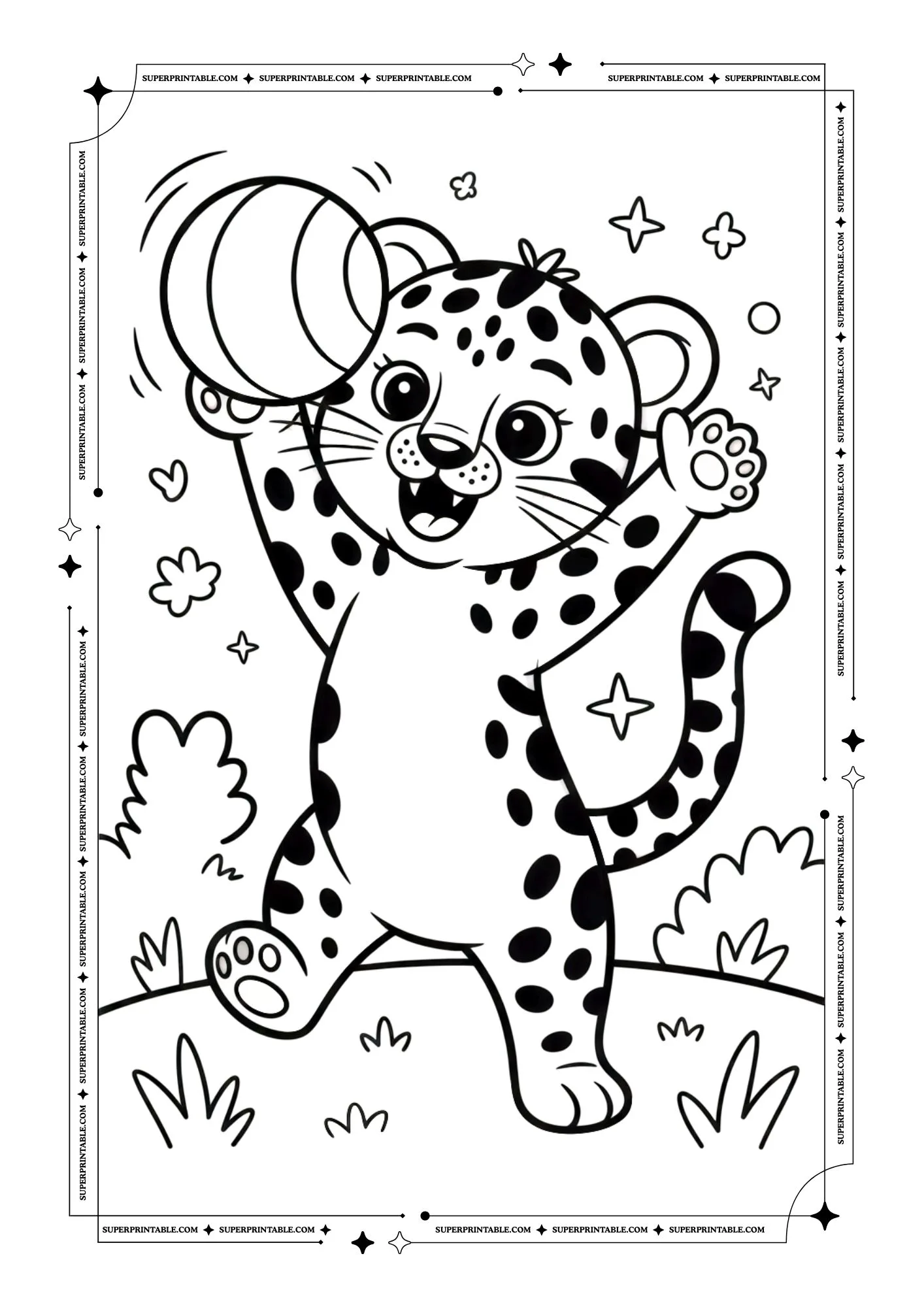 Leopard Coloring Pages 9