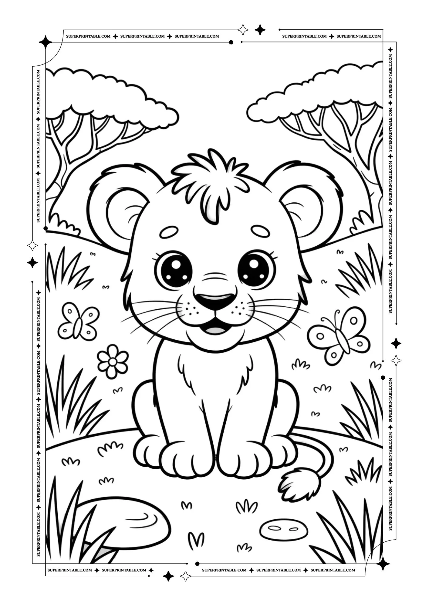 Lion Coloring Pages 1