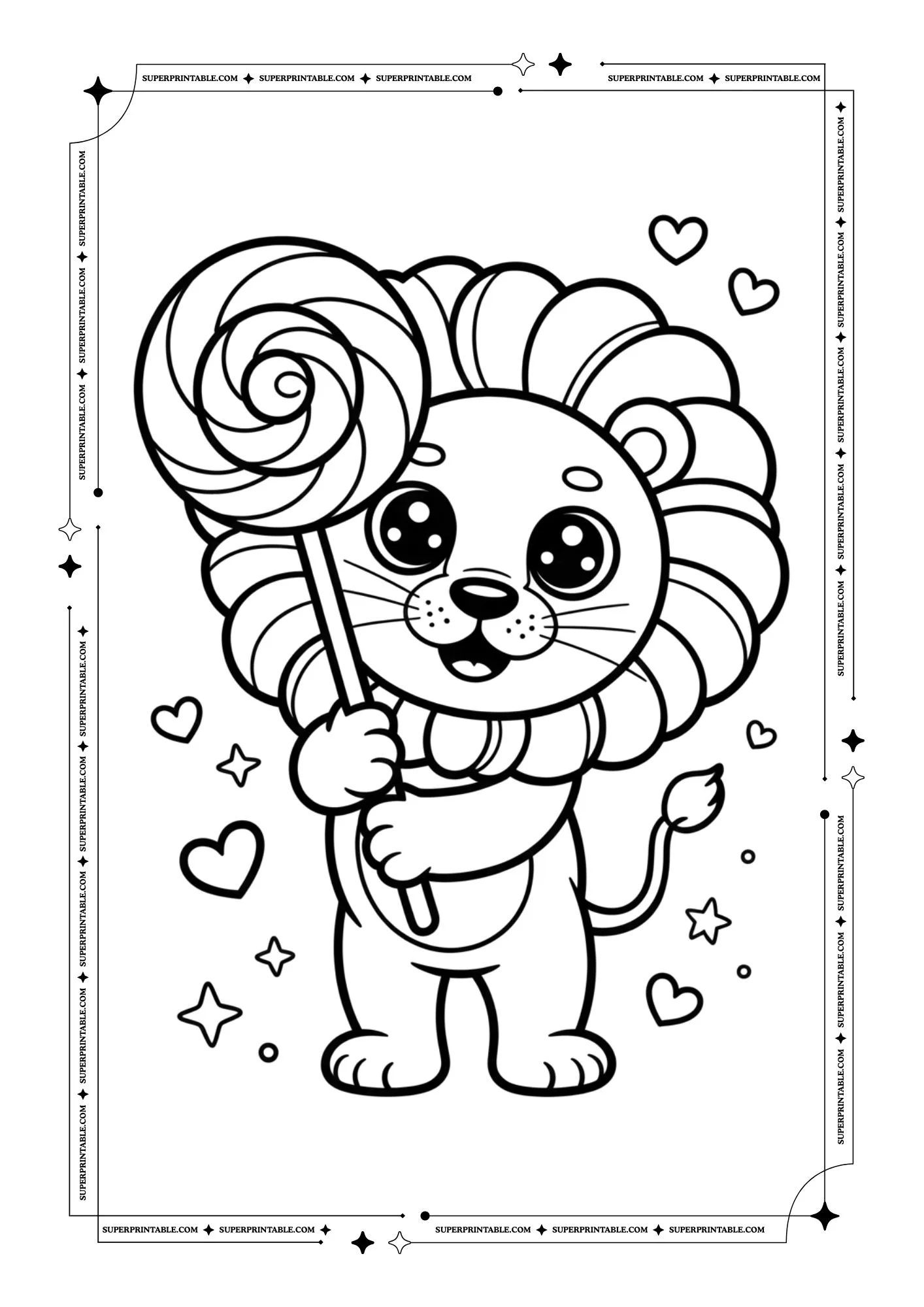 Lion Coloring Pages 10